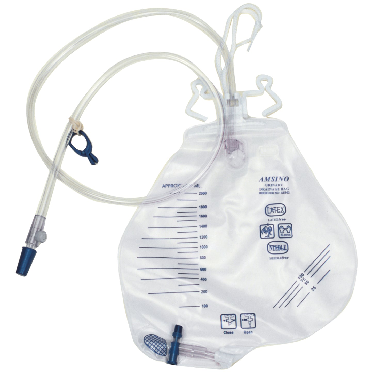 AMSINO AMSURE URINARY DRAINAGE BAGS, 20 per case