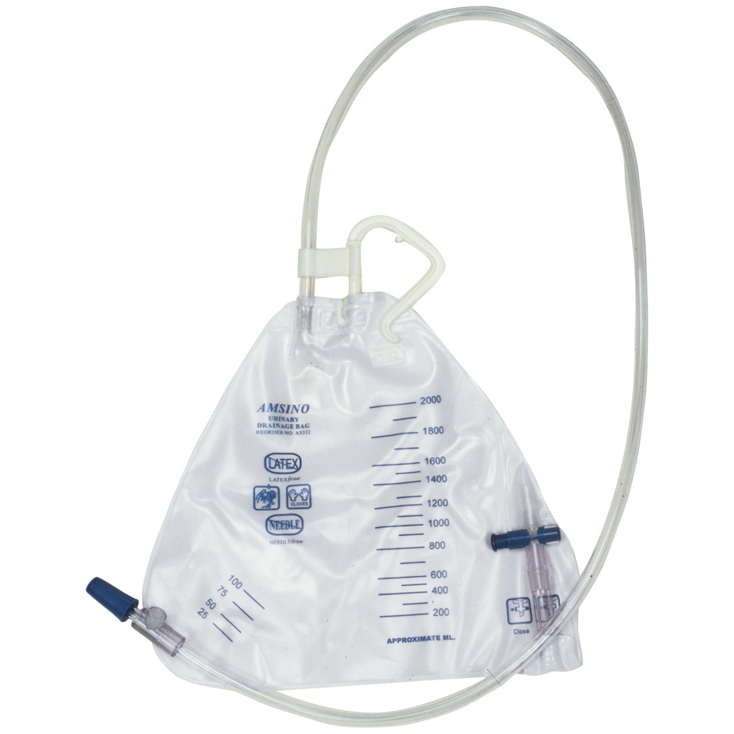 AMSINO AMSURE URINARY DRAINAGE BAGS, 20 per case