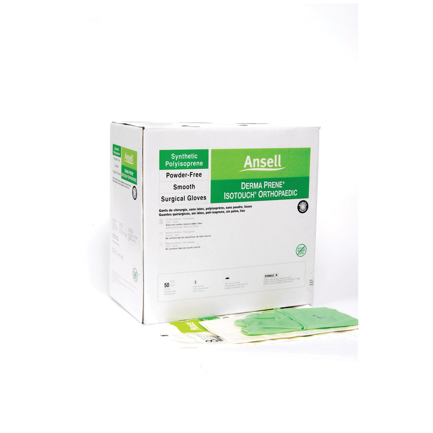 ANSELL GAMMEX NON-LATEX PI ORTHO GLOVES, 50 pairs per box, 4 boxes per case