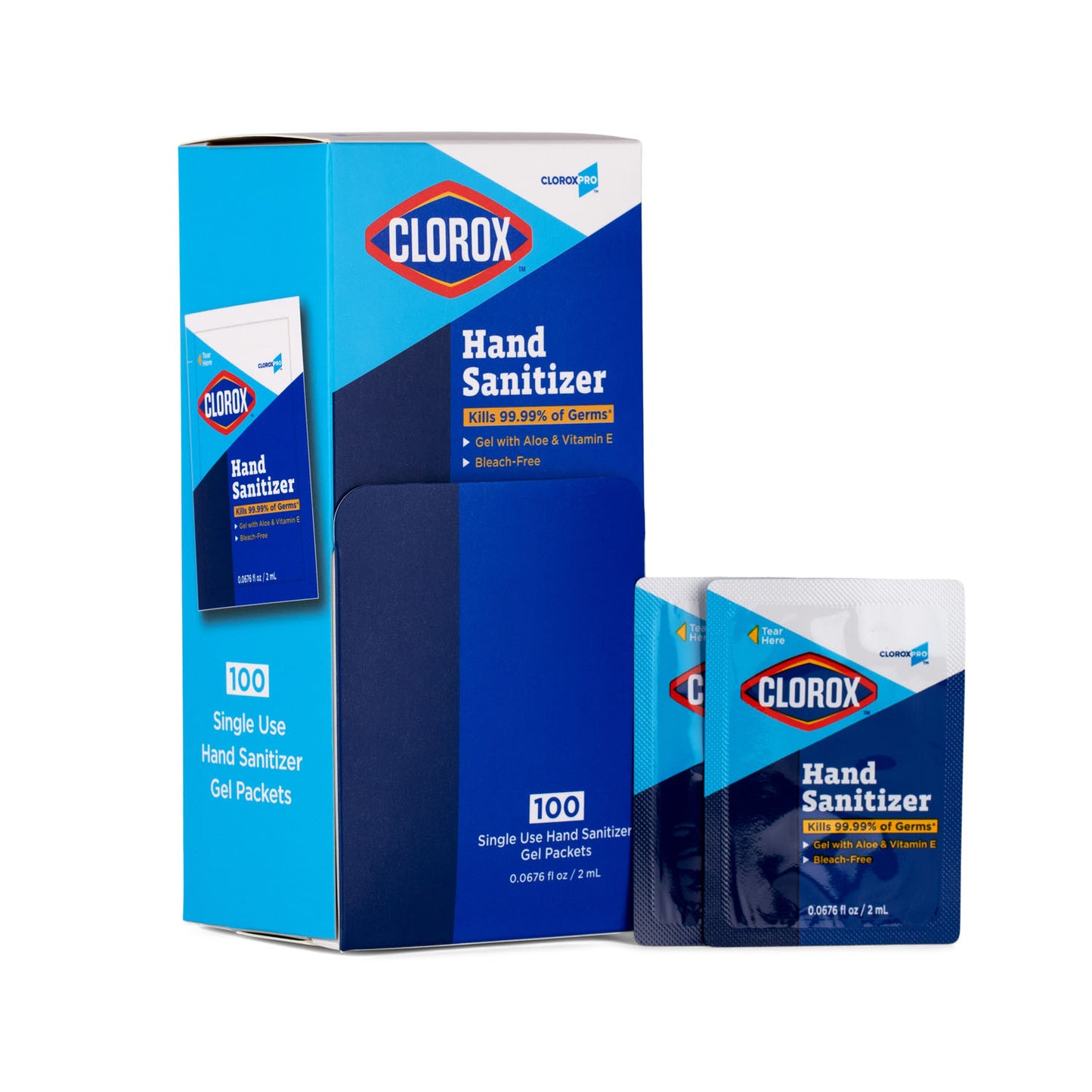 BRAND BUZZ CLOROX HAND SANITIZER, 100 per box, 12 boxes per case
