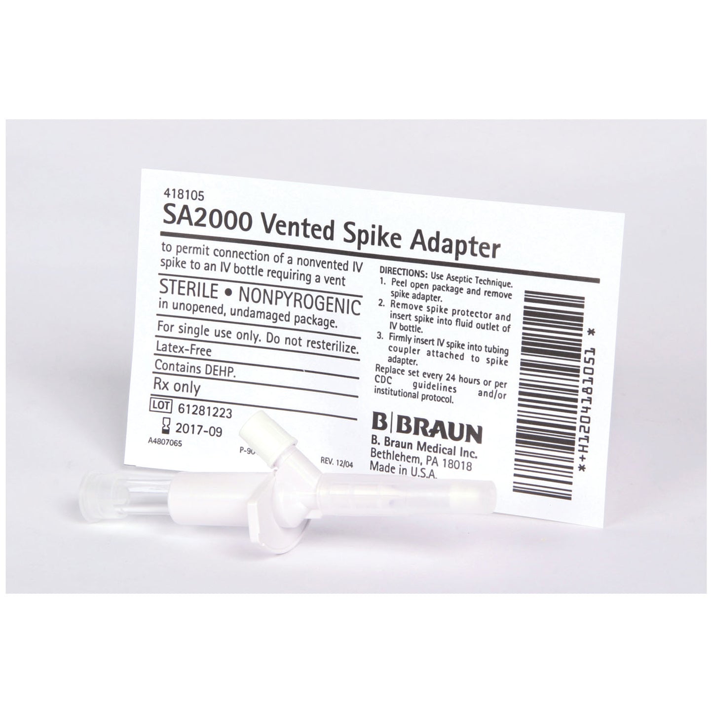B BRAUN ADMIXTURE ACCESSORIES