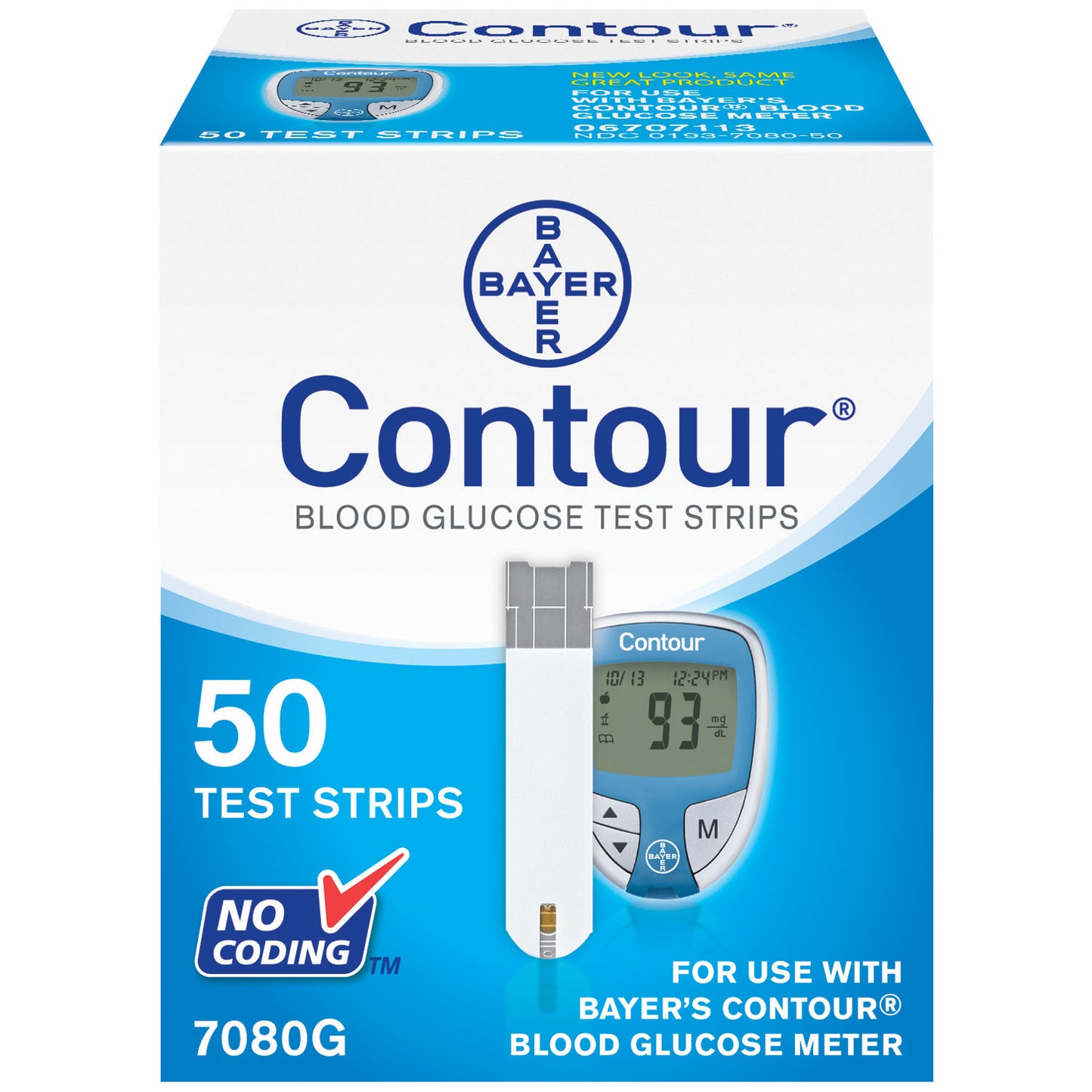 ASCENSIA CONTOUR BLOOD GLUCOSE MONITORING SYSTEM, 50 per box