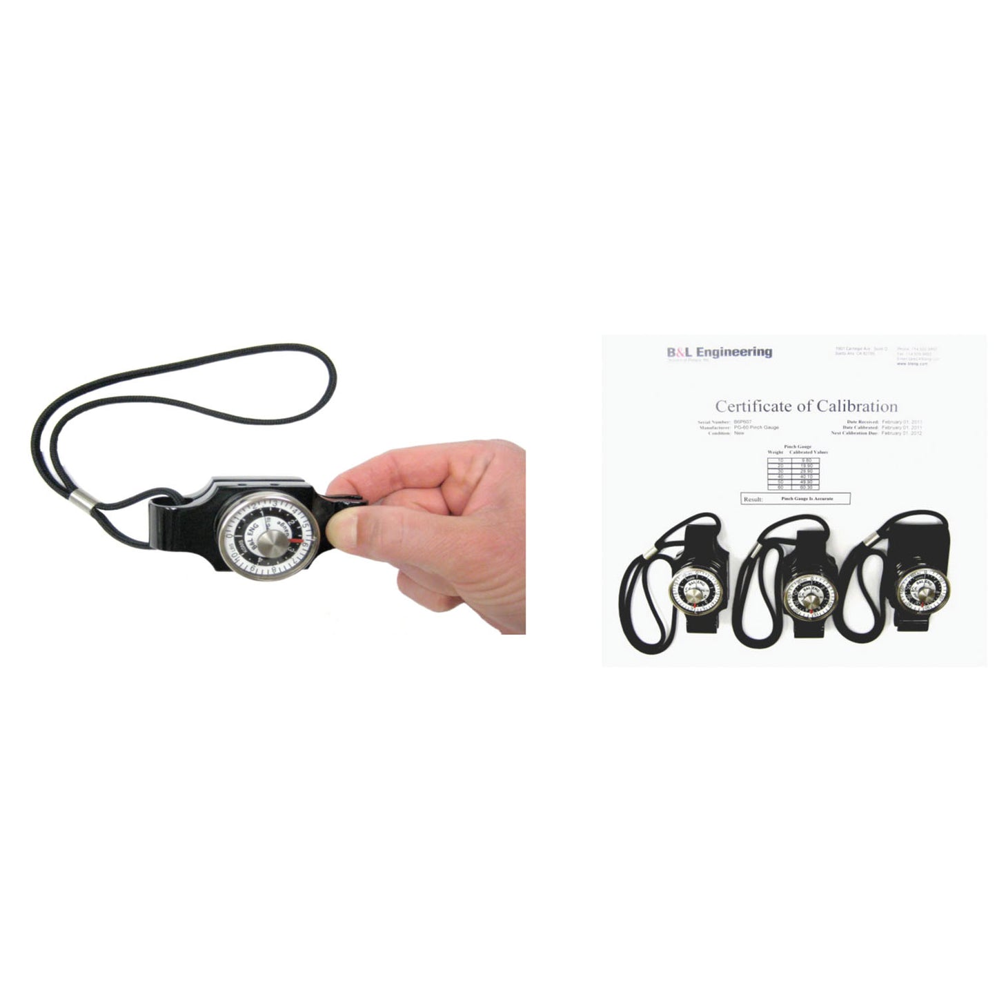 B&L ENGINEERING MECHANICAL PINCH GAUGES