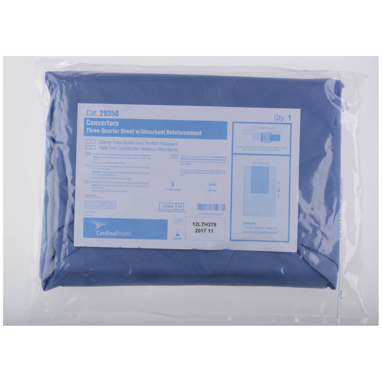 CARDINAL HEALTH CONVERTORS GENERAL SURGERY DRAPE SHEETS AND COMPONENTS, 20 per case