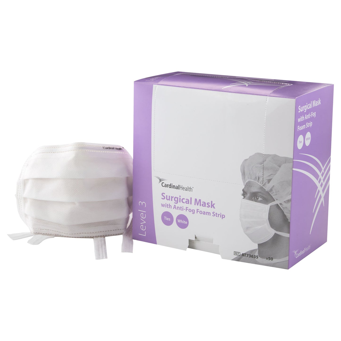 CARDINAL HEALTH ASTM LEVEL 3 PROCEDURE & SURGICAL MASKS, 50 per box, 6 boxes per case
