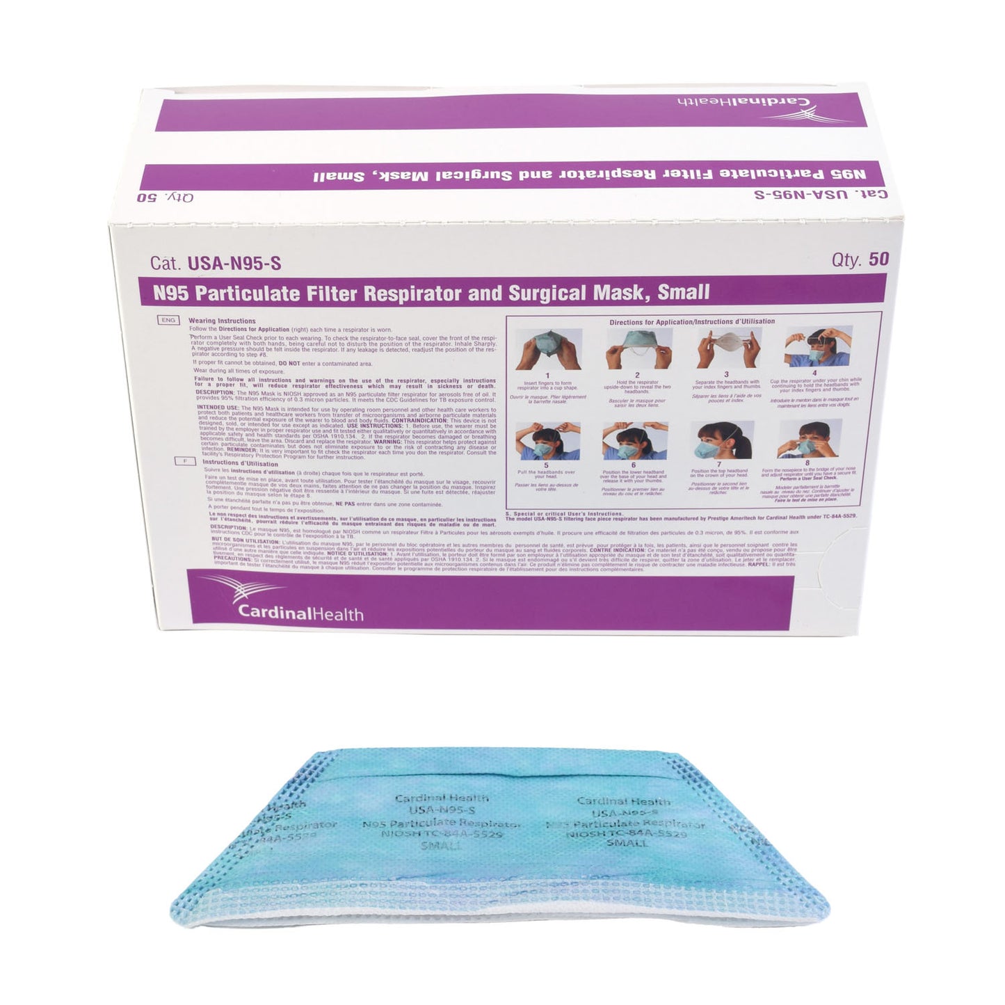 CARDINAL HEALTH RESPIRATORY MASKS, 30 per box, 6 boxes per case