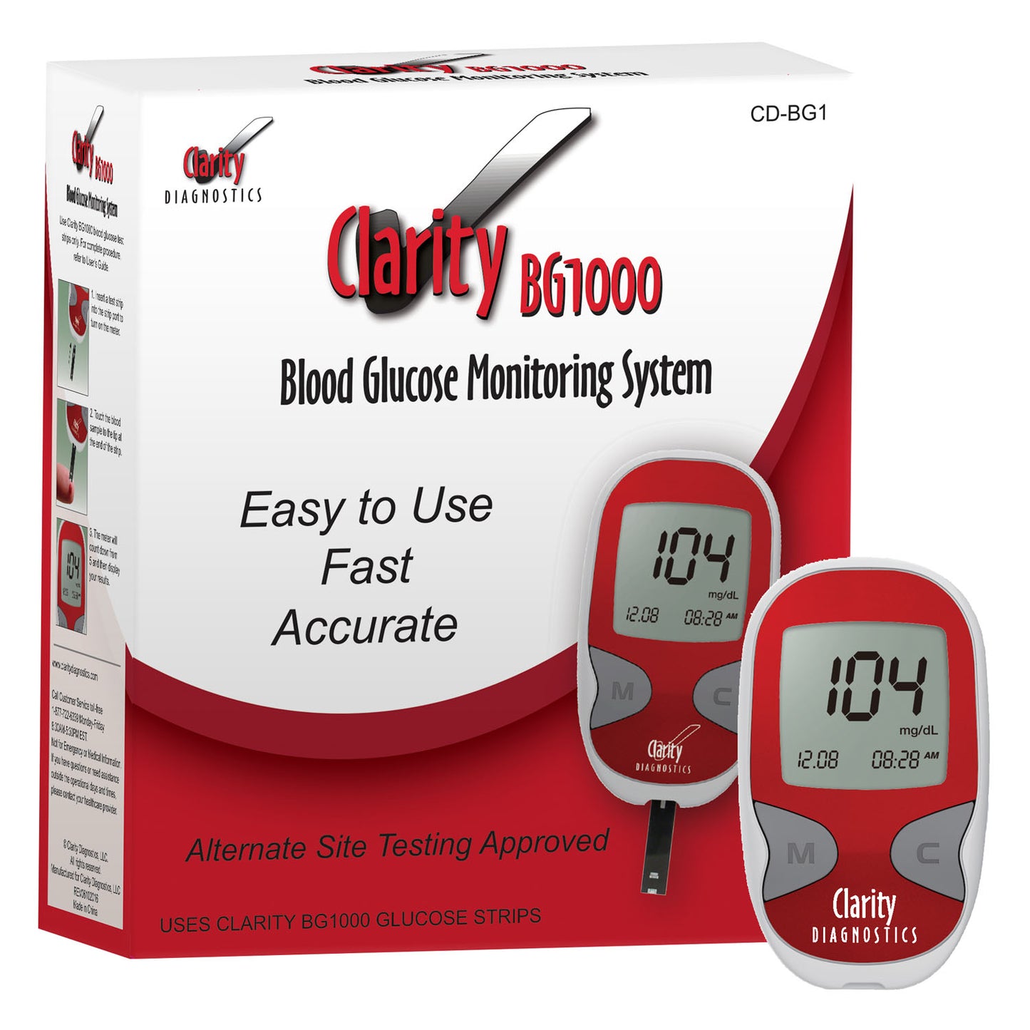 CLARITY DIAGNOSTICS GLUCOSE, 1 per box