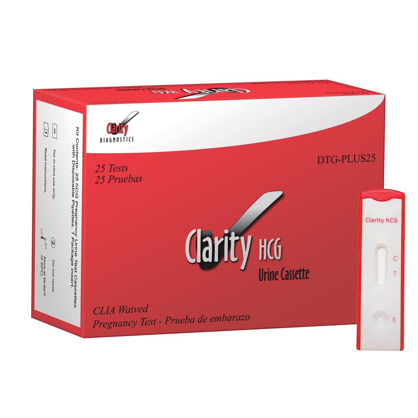 CLARITY DIAGNOSTICS PREGNANCY, 25 per box