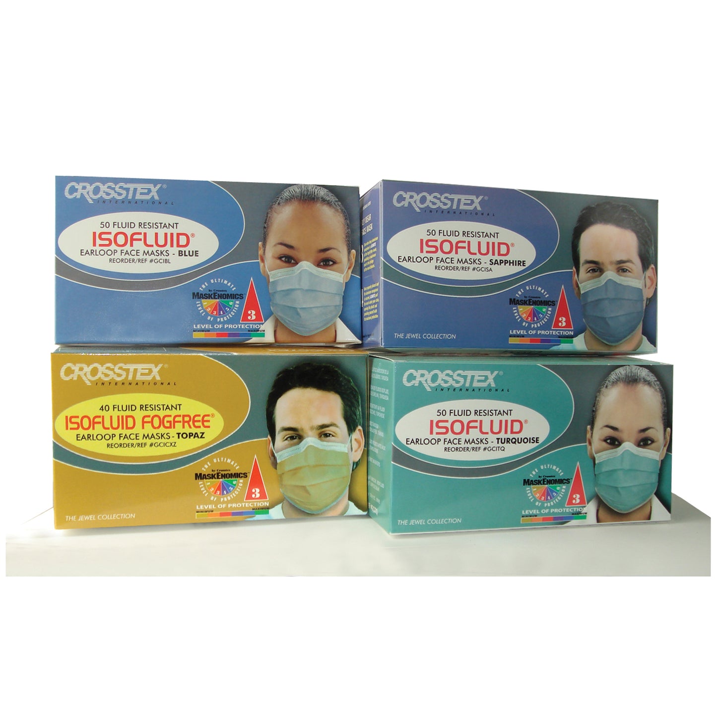 CROSSTEX ISOFLUID EARLOOP MASK, 50 per box, 10 boxes per carton