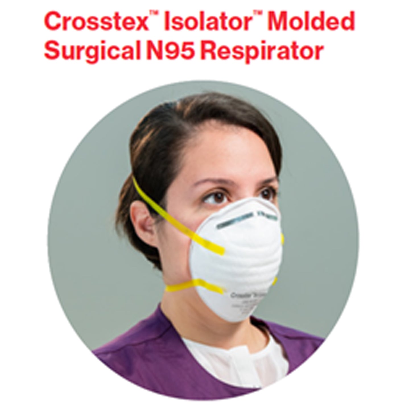 CROSSTEX ISOLATOR MOLDED SURGICAL N95 RESPIRATOR, 20 per box, 12 boxes per case