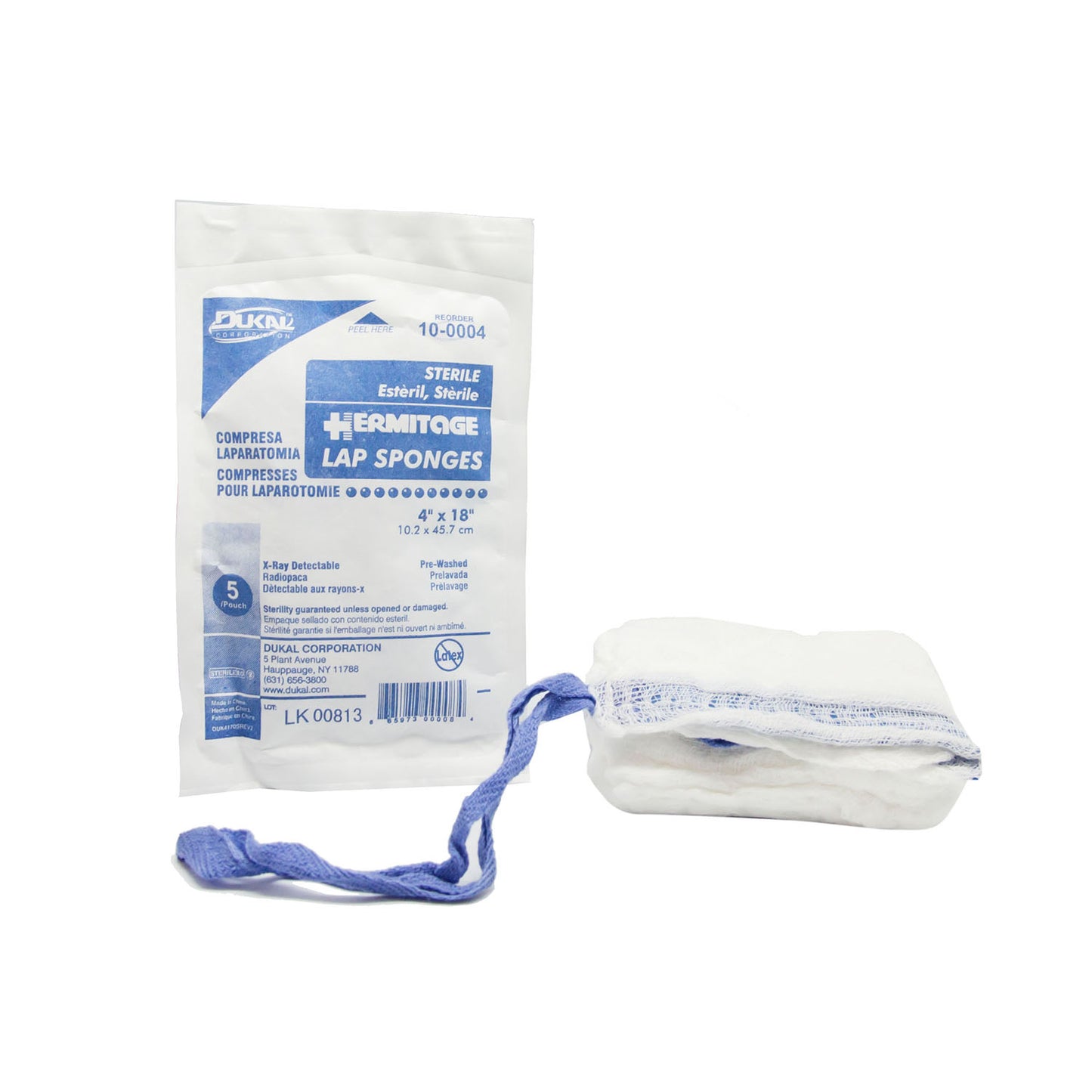 DUKAL LAPAROTOMY SPONGES, 5 per pack, 20 packs per case