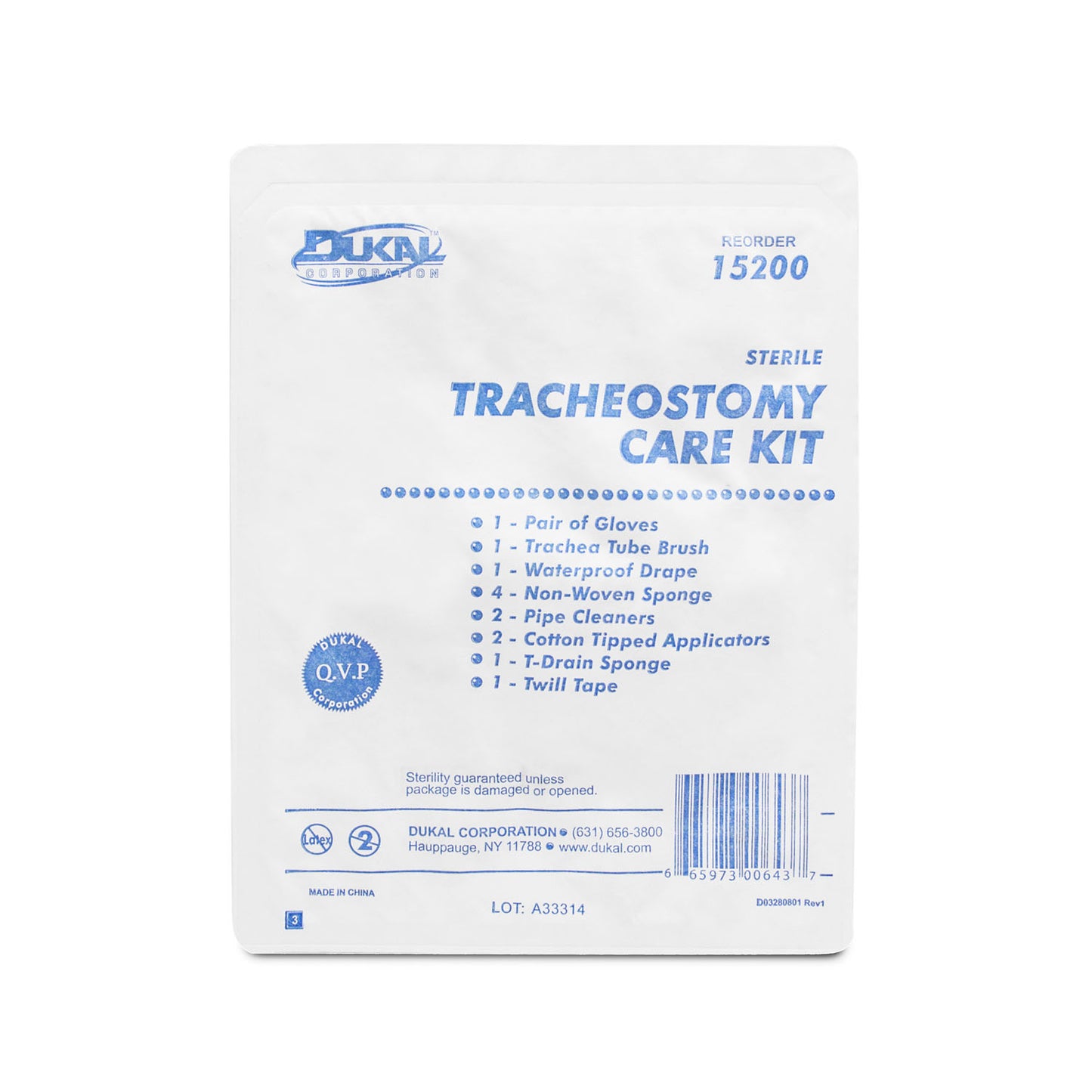 DUKAL TRACHEOSTOMY CARE KIT, 20 per case
