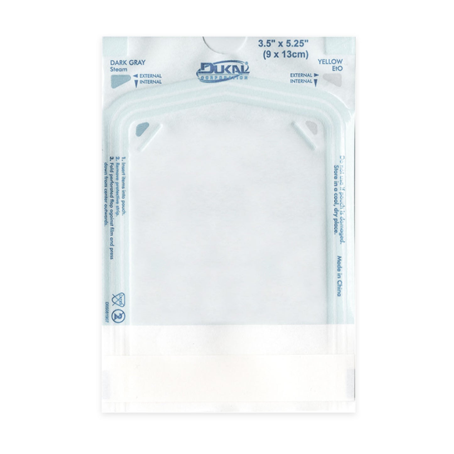 DUKAL STERILIZATION POUCH, 200 per box, 30 boxes per case