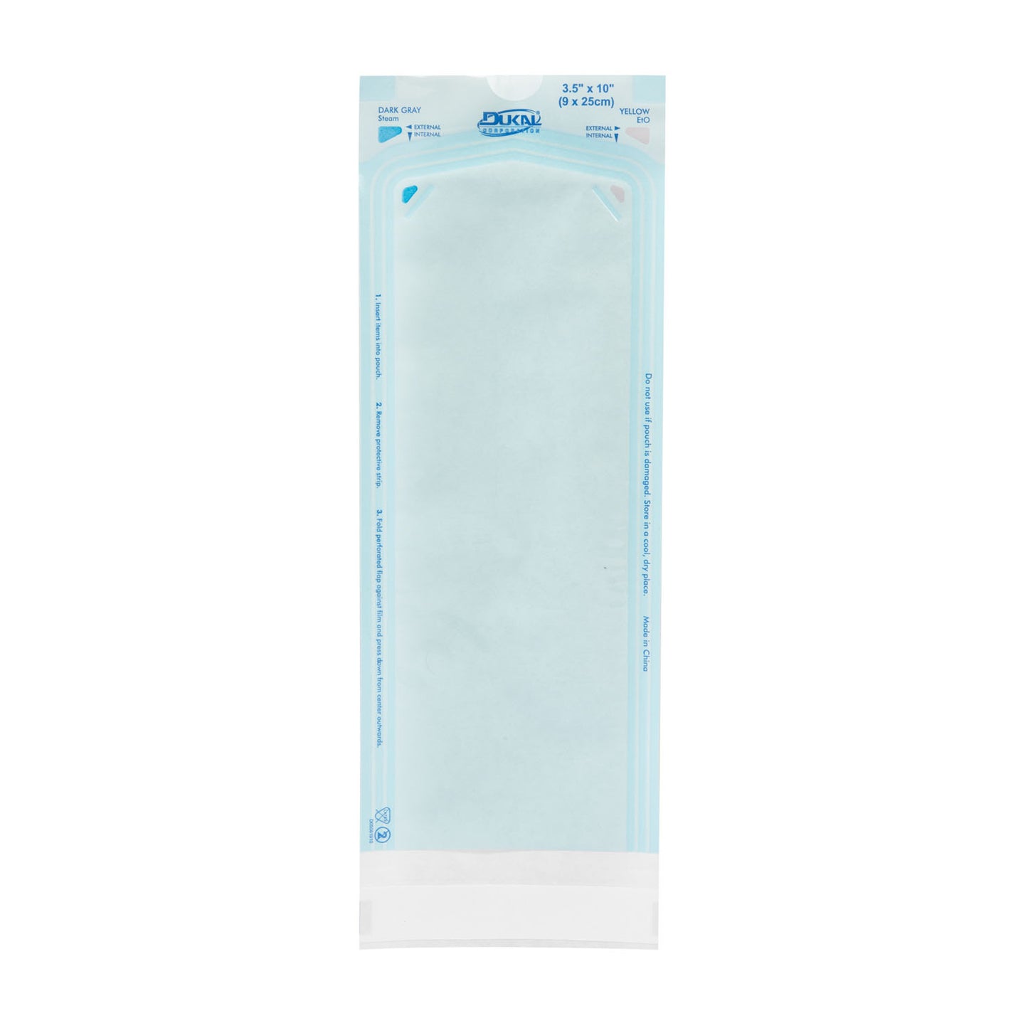 DUKAL STERILIZATION POUCH, 200 per box, 20 boxes per case