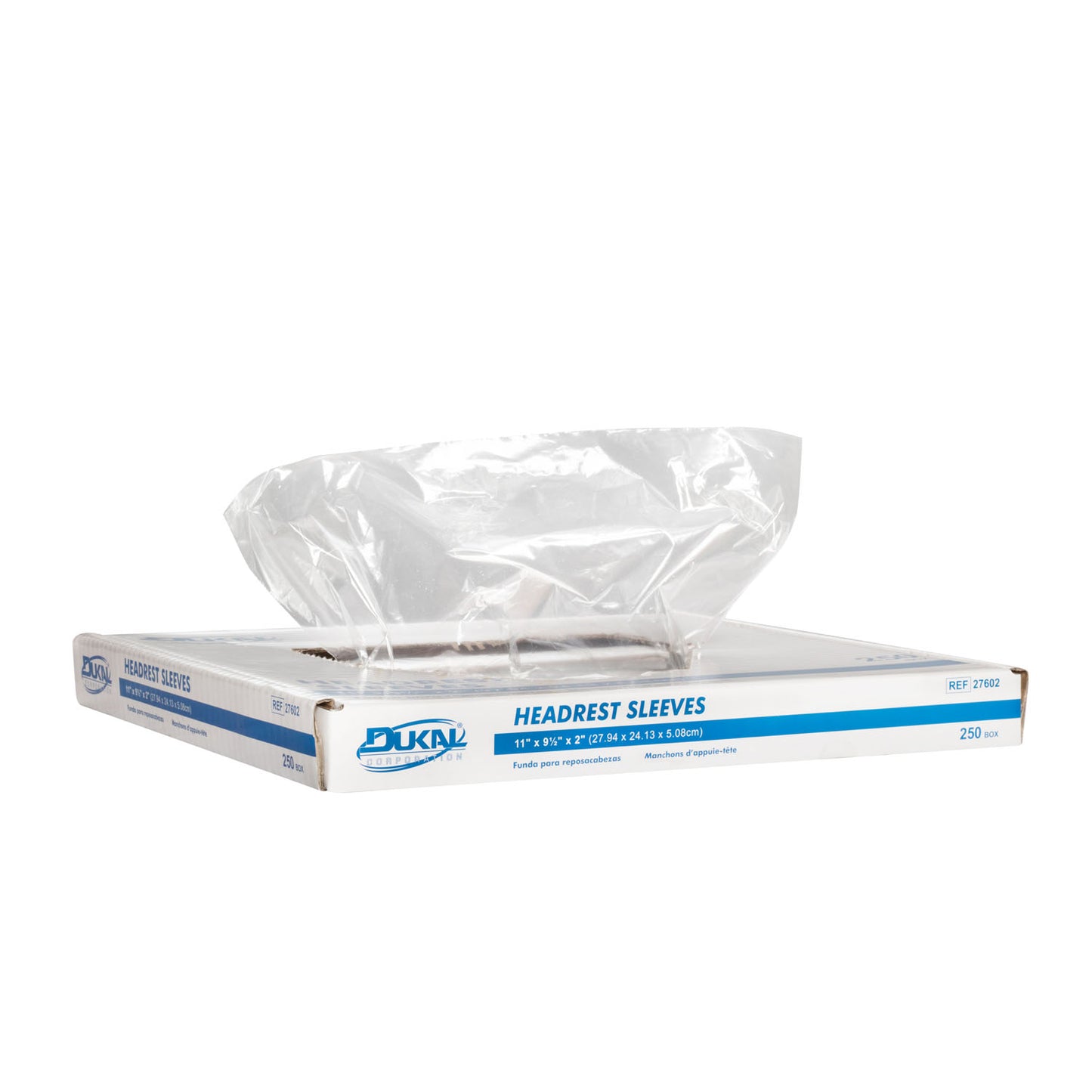 DUKAL HEADREST COVERS & SLEEVES, 250 per box, 4 boxes per case