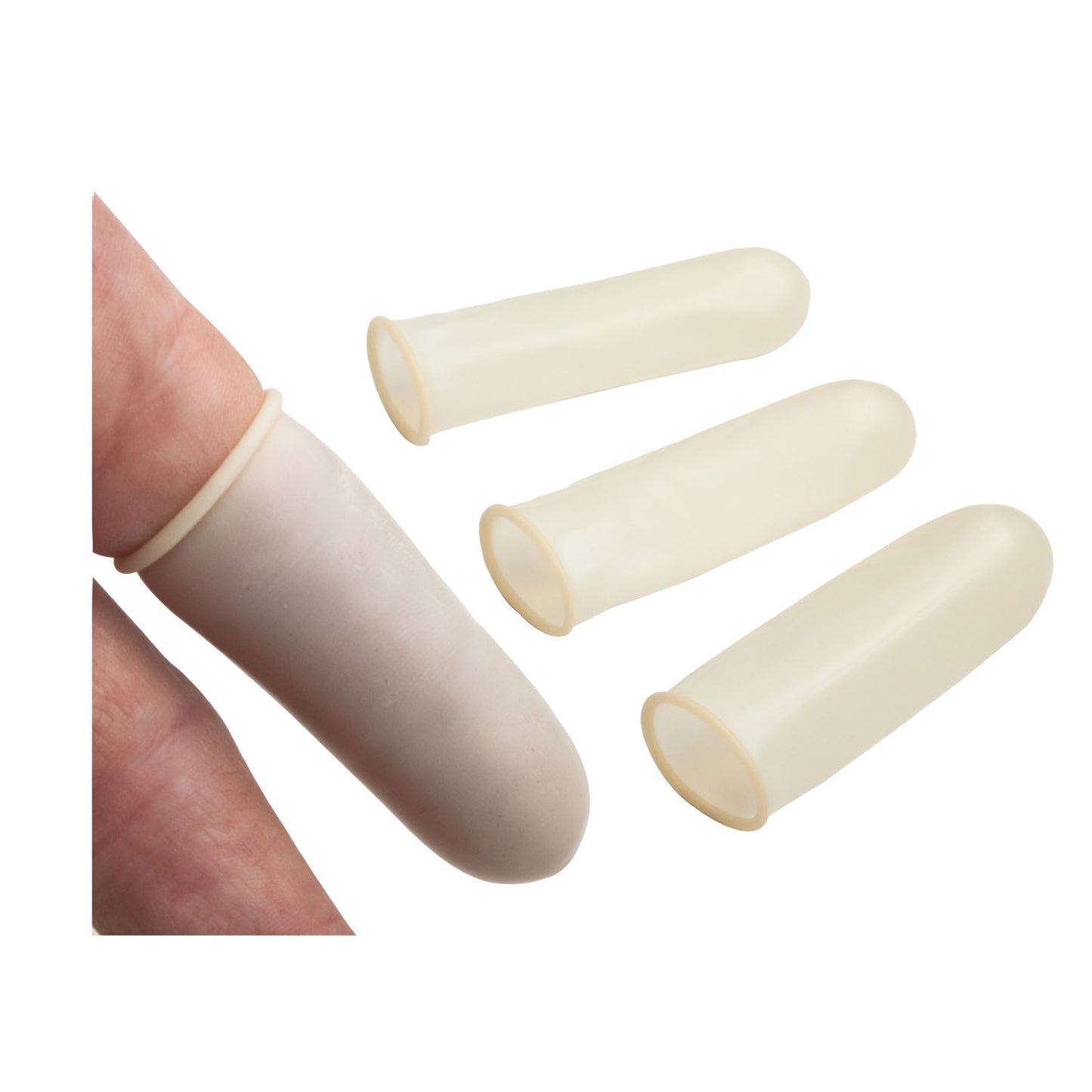 DUKAL TECH-MED LATEX FINGER COTS, 144 per box