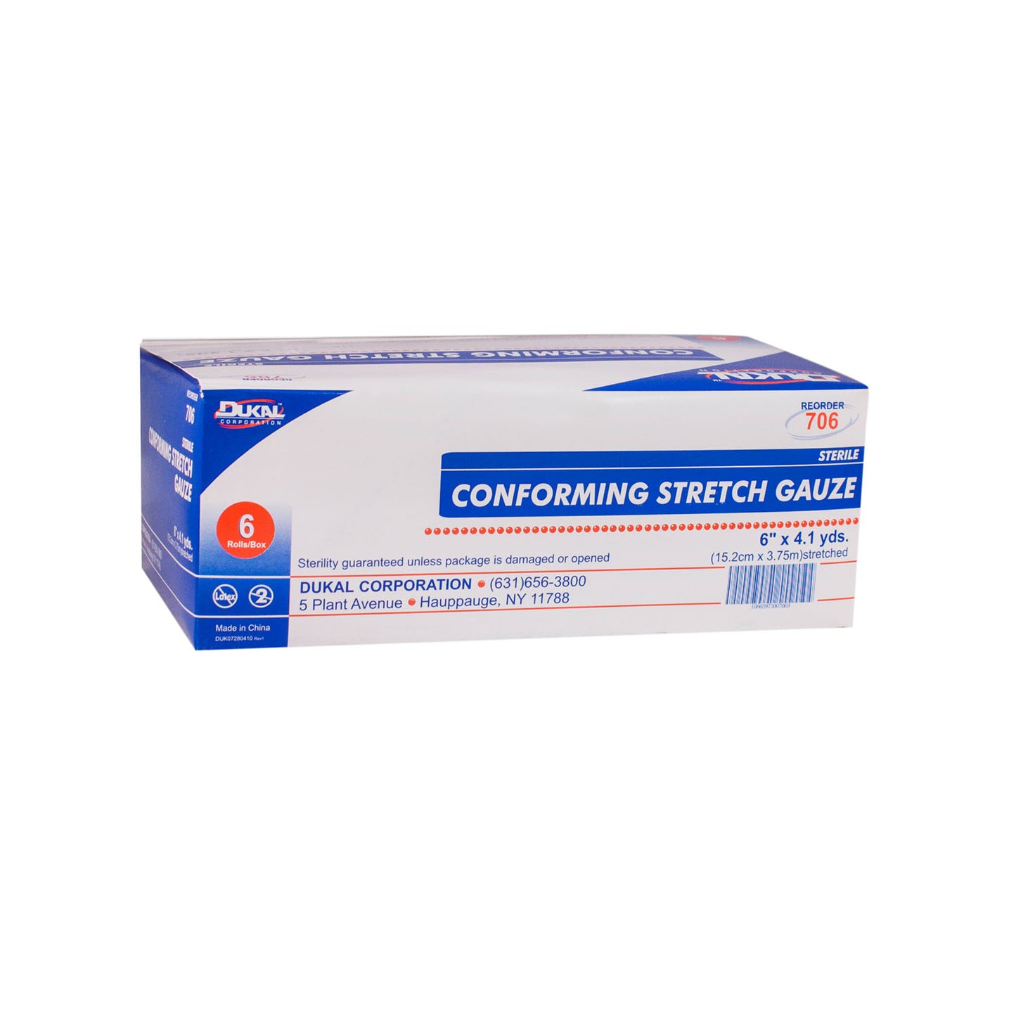 DUKAL CONFORMING STRETCH GAUZE, 6 per box, 8 boxes per case
