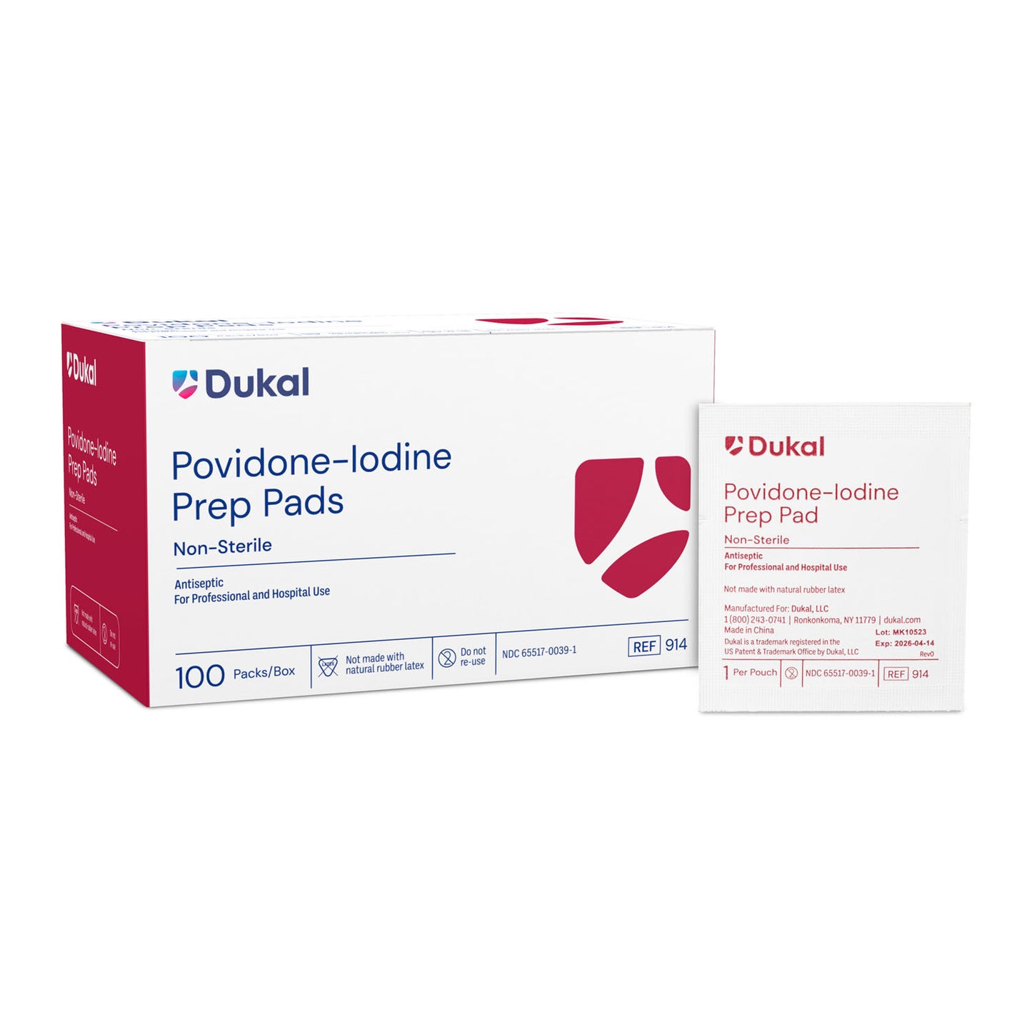 DUKAL PVP-I PRODUCTS, 1 per pack, 100 packs per box, 10 boxes per case