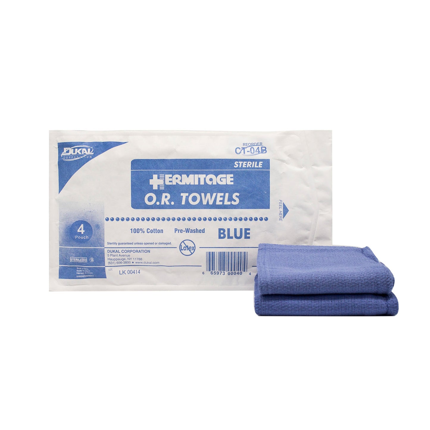 DUKAL OPERATING ROOM (O.R.) TOWELS, 4 per pack, 20 packs per case