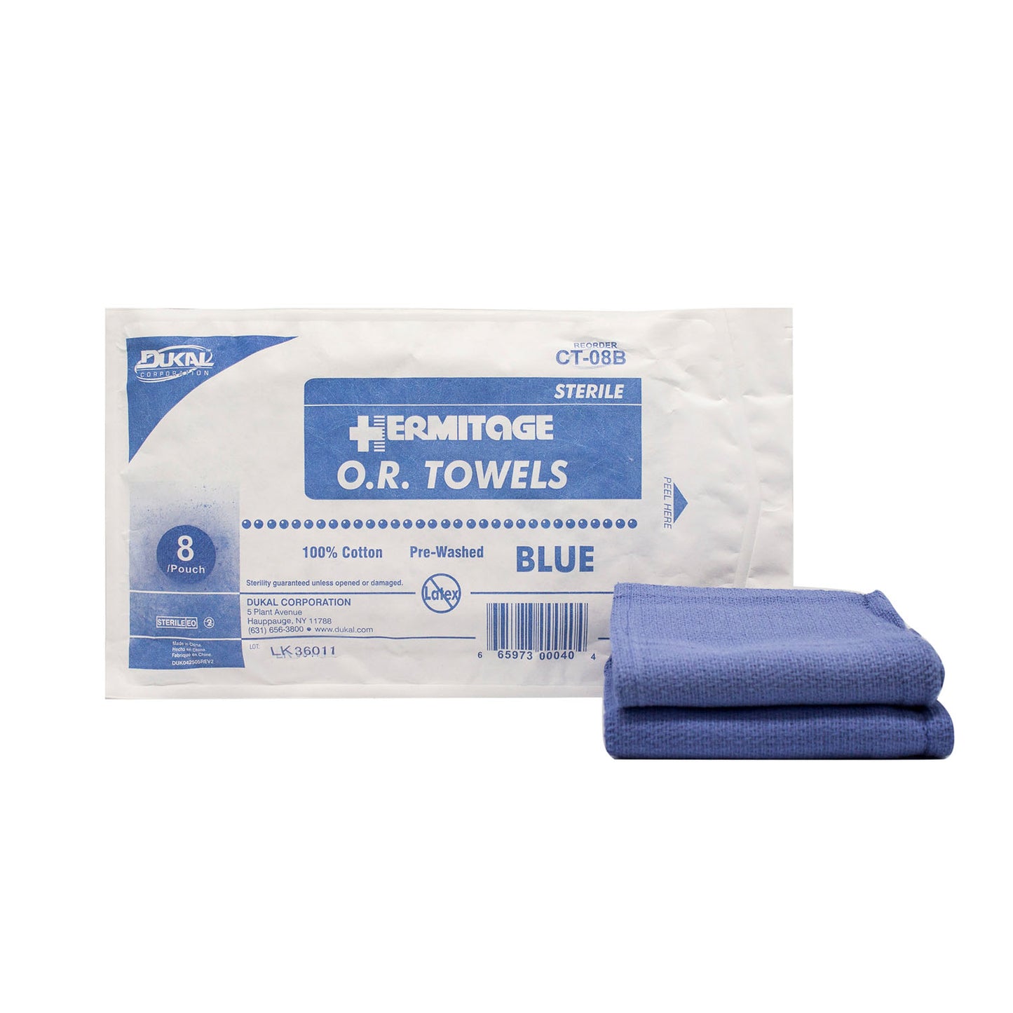 DUKAL OPERATING ROOM (O.R.) TOWELS, 8 per pack, 10 packs per case