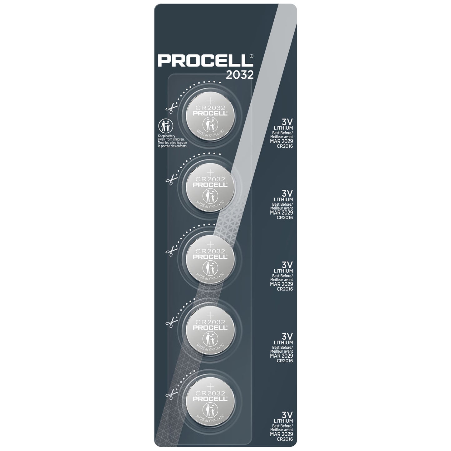 DURACELL MEDICAL ELECTRONIC BATTERY, 5 per pack, 4 packs per box, 10 boxes per case
