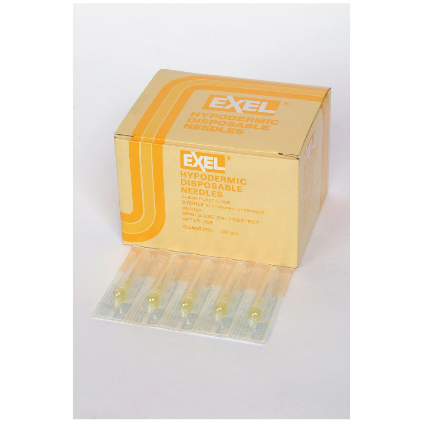 EXEL HYPODERMIC NEEDLES, 100 per box, 20 boxes per case
