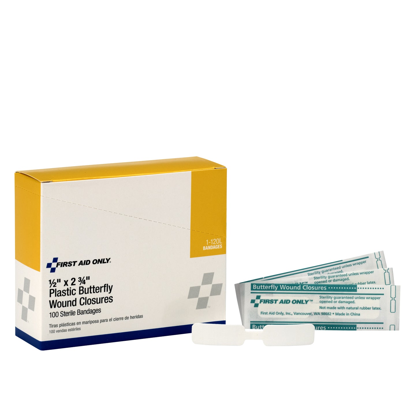 FIRST AID ONLY/ACME UNITED ADHESIVE BANDAGES & STRIPS, 100 per box