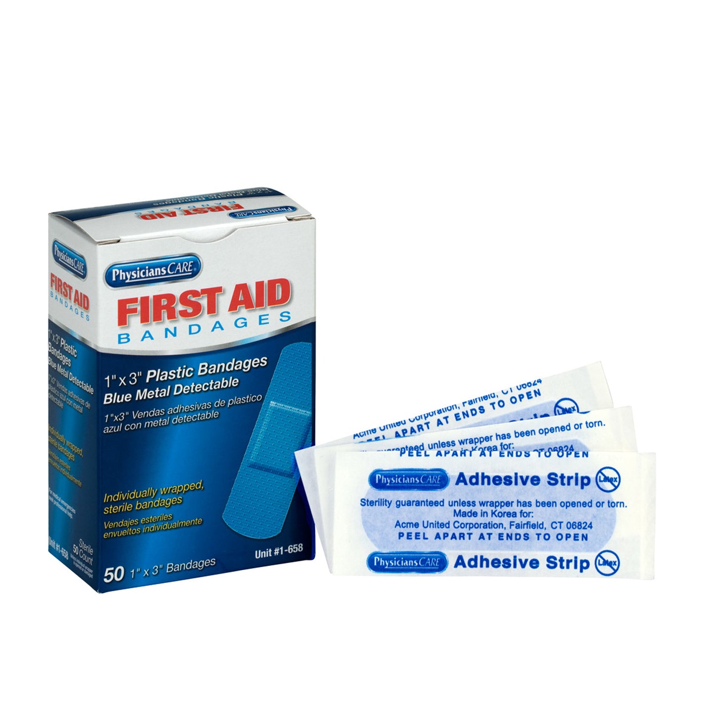 FIRST AID ONLY/ACME UNITED ADHESIVE BANDAGES & STRIPS, 50 per box