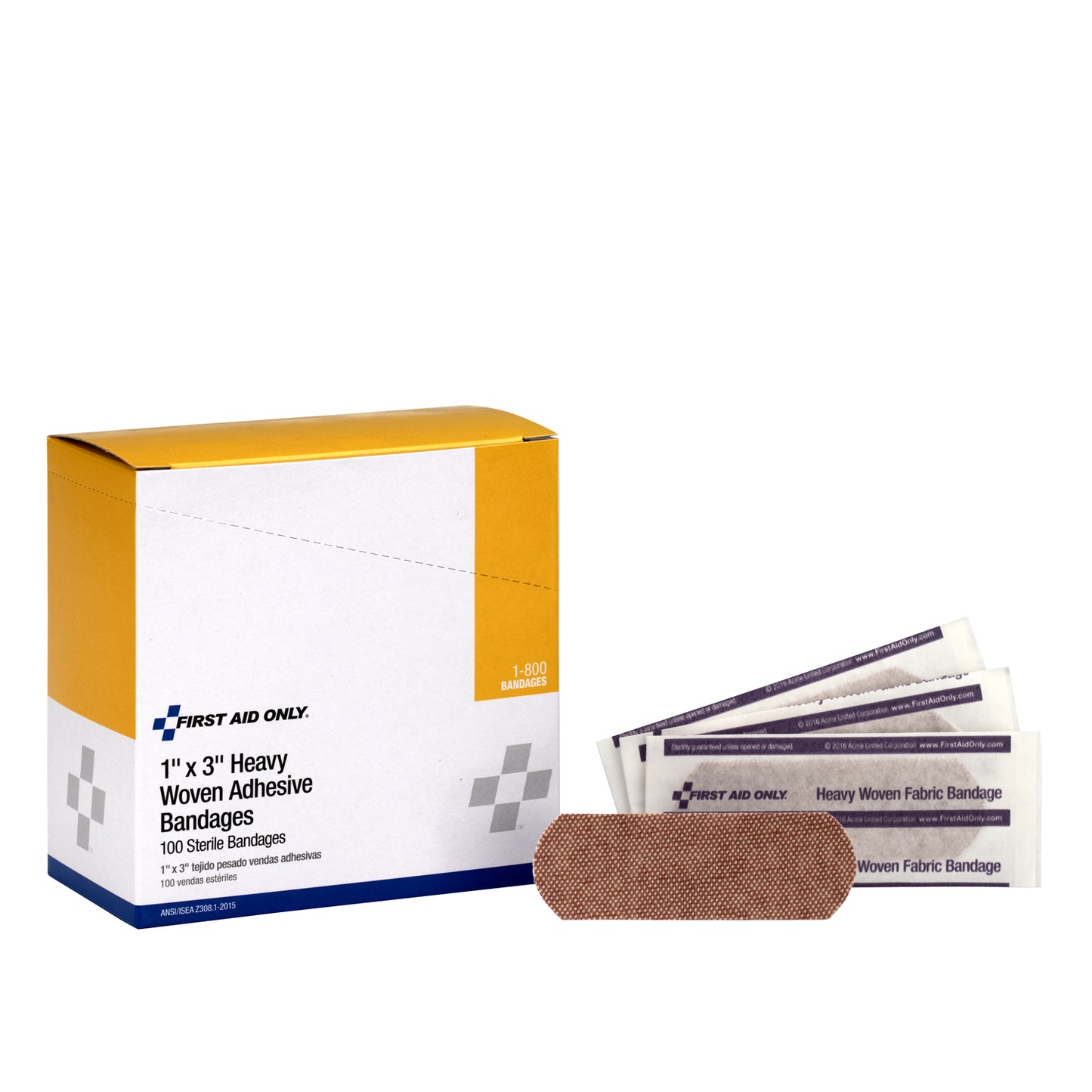 FIRST AID ONLY/ACME UNITED ADHESIVE BANDAGES & STRIPS, 100 per box