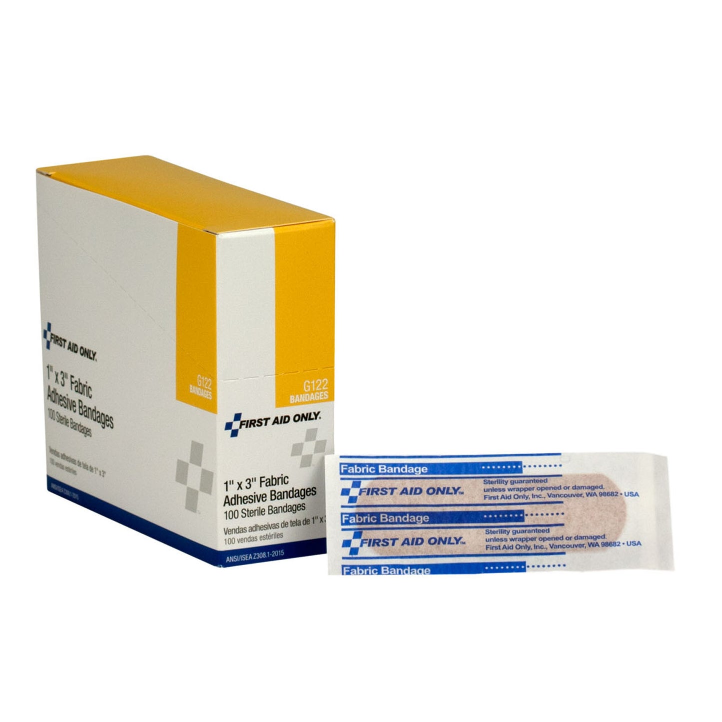 FIRST AID ONLY/ACME UNITED ADHESIVE BANDAGES & STRIPS, 100 per box