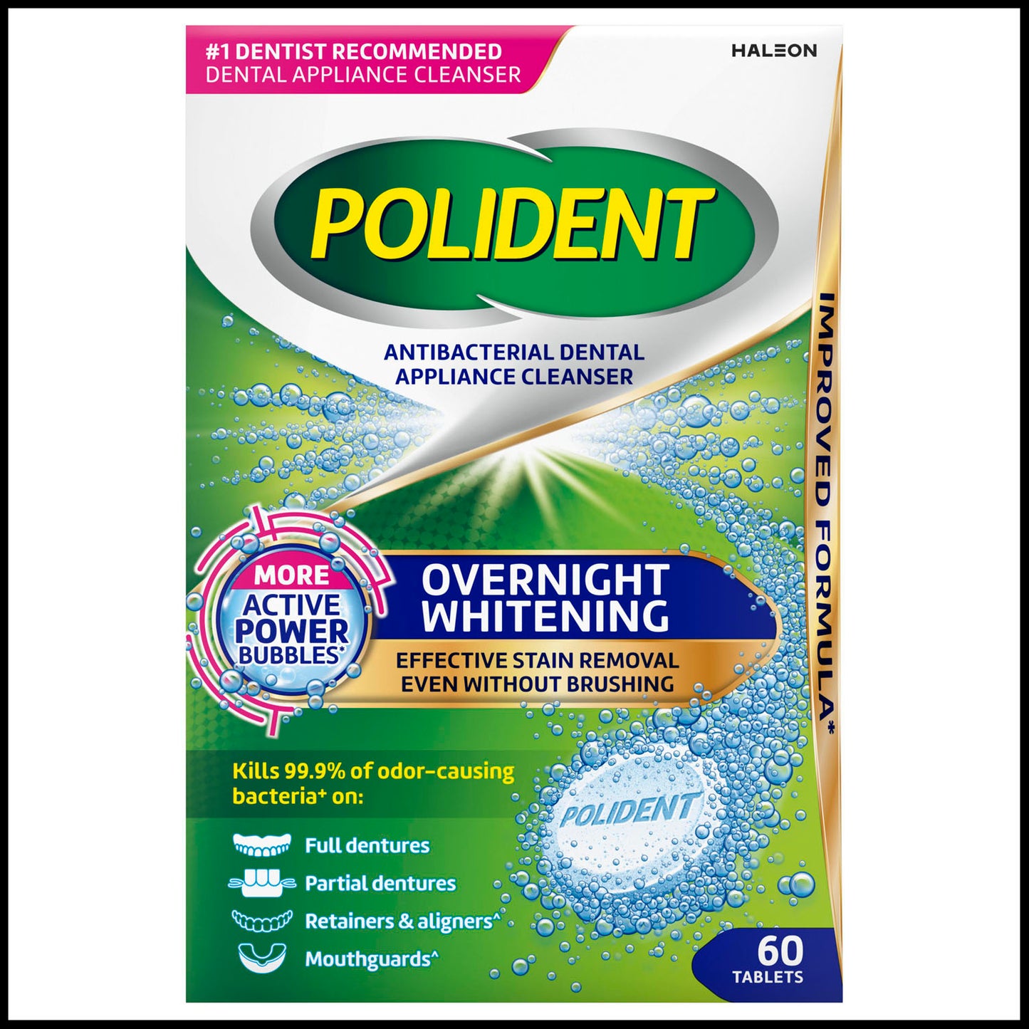 HALEON POLIDENT ANTIBACTERIAL DENTAL APPLIANCE CLEANSER