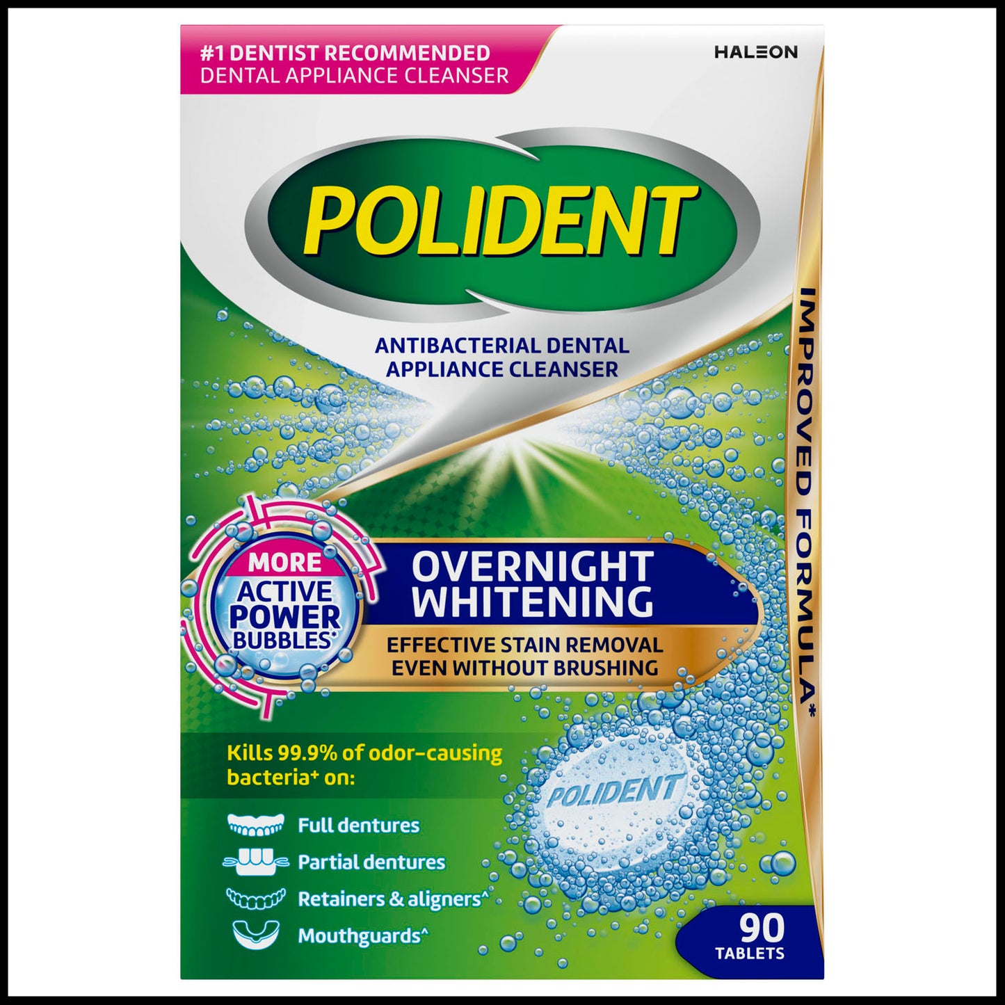 HALEON POLIDENT ANTIBACTERIAL DENTAL APPLIANCE CLEANSER