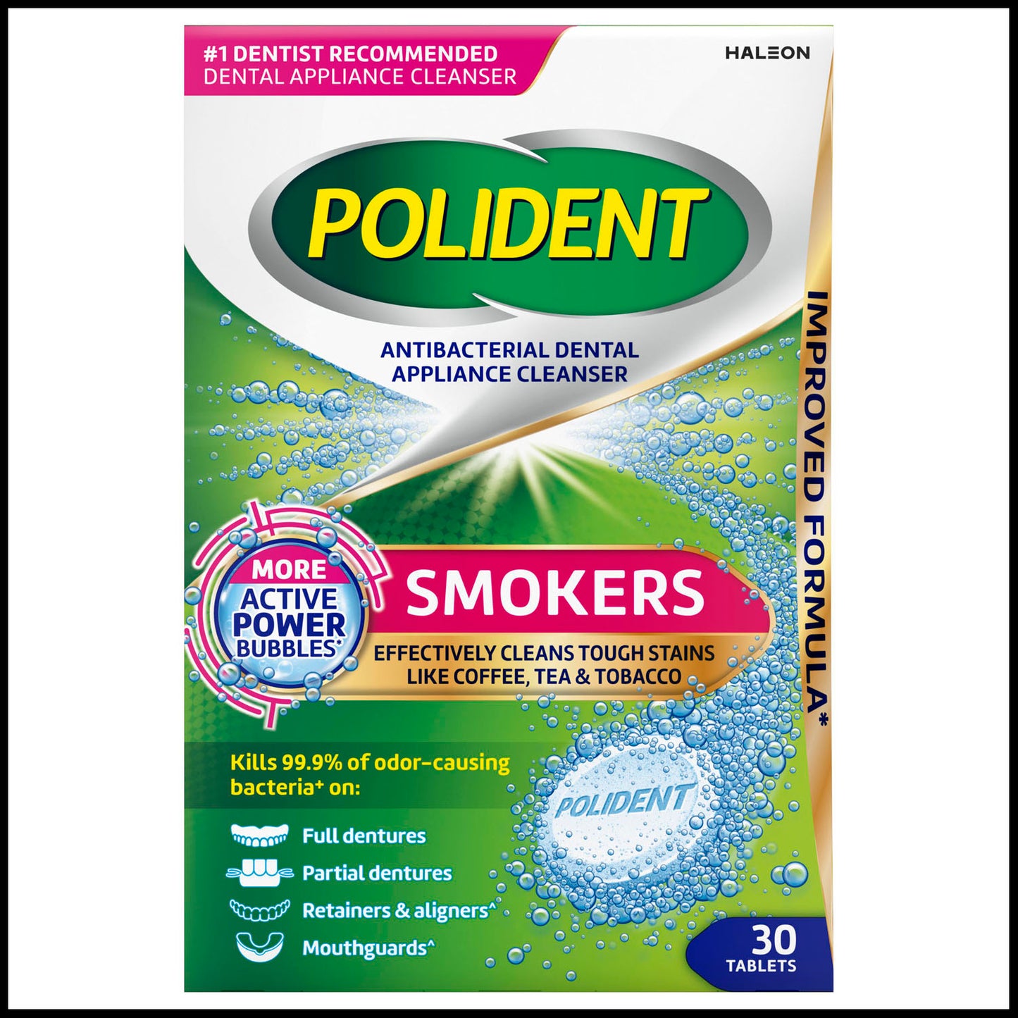 HALEON POLIDENT ANTIBACTERIAL DENTAL APPLIANCE CLEANSER