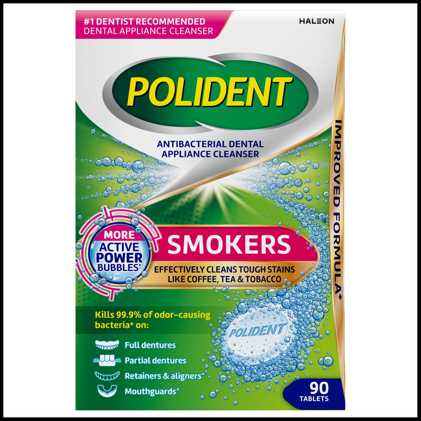 HALEON POLIDENT ANTIBACTERIAL DENTAL APPLIANCE CLEANSER