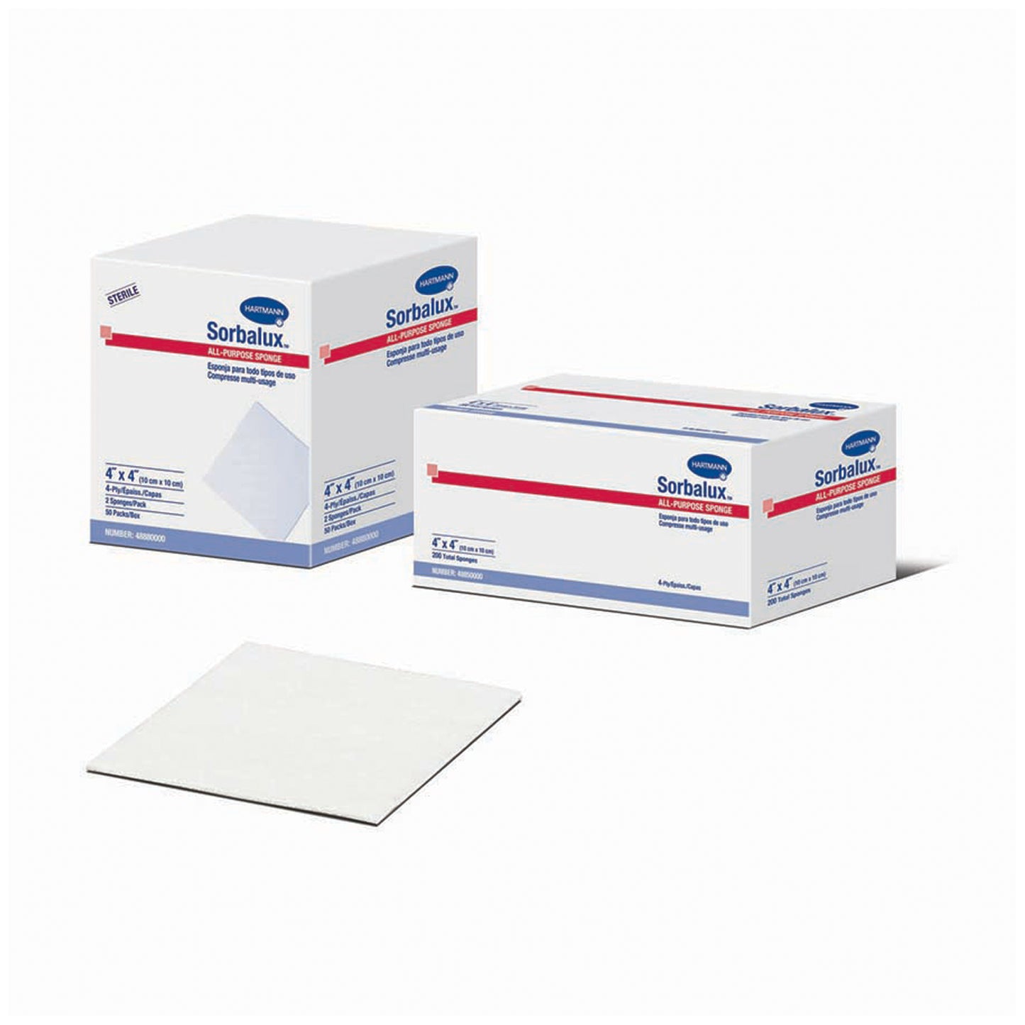 HARTMANN USA SORBALUX ALL PURPOSE, DRAIN & IV SPONGES, 2 per pack, 50 packs per box, 12 boxes per case