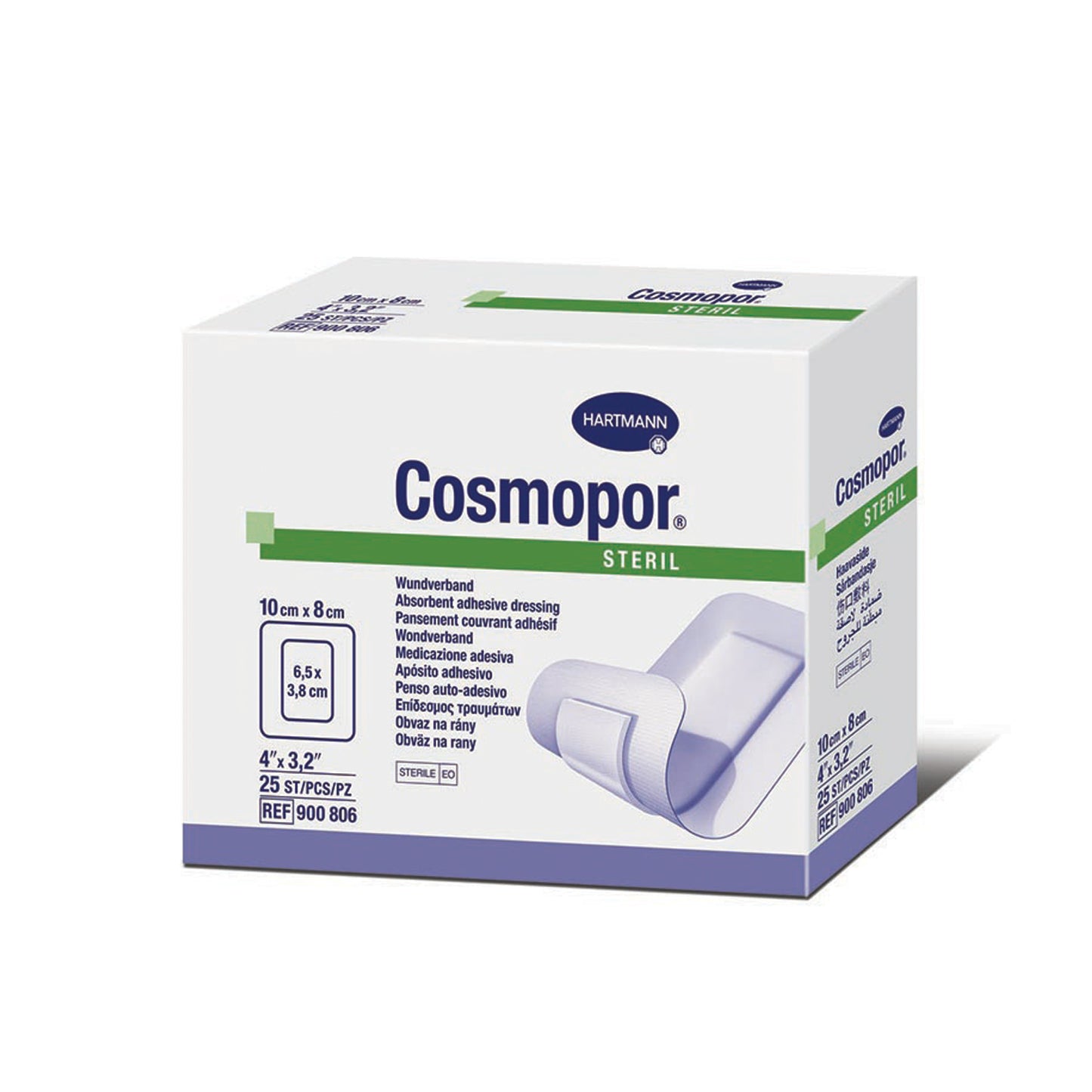 HARTMANN USA COSMOPOR STERILE LF ADHESIVE WOUND DRESSING, 25 per box
