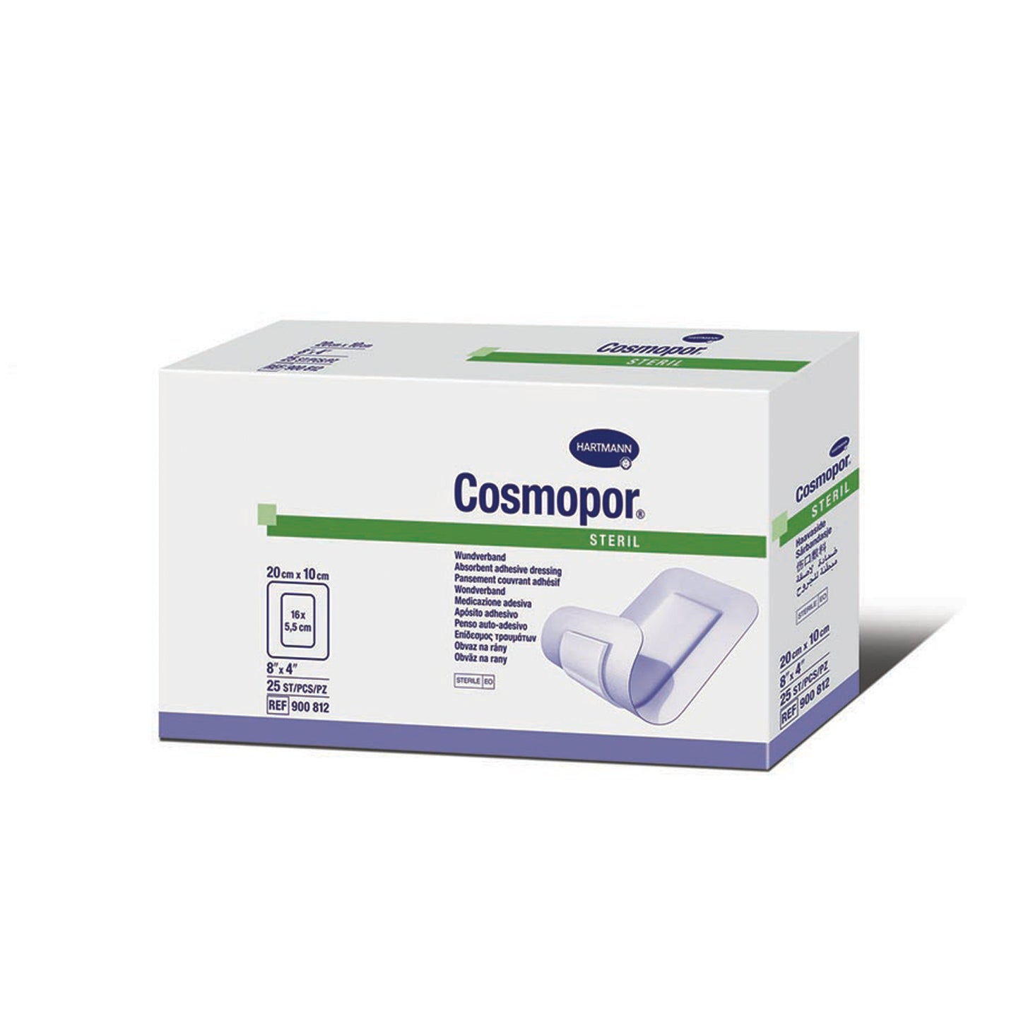 HARTMANN USA COSMOPOR STERILE LF ADHESIVE WOUND DRESSING, 25 per box