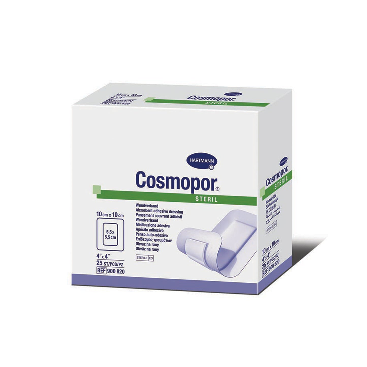 HARTMANN USA COSMOPOR STERILE LF ADHESIVE WOUND DRESSING, 25 per box, 8 boxes per case