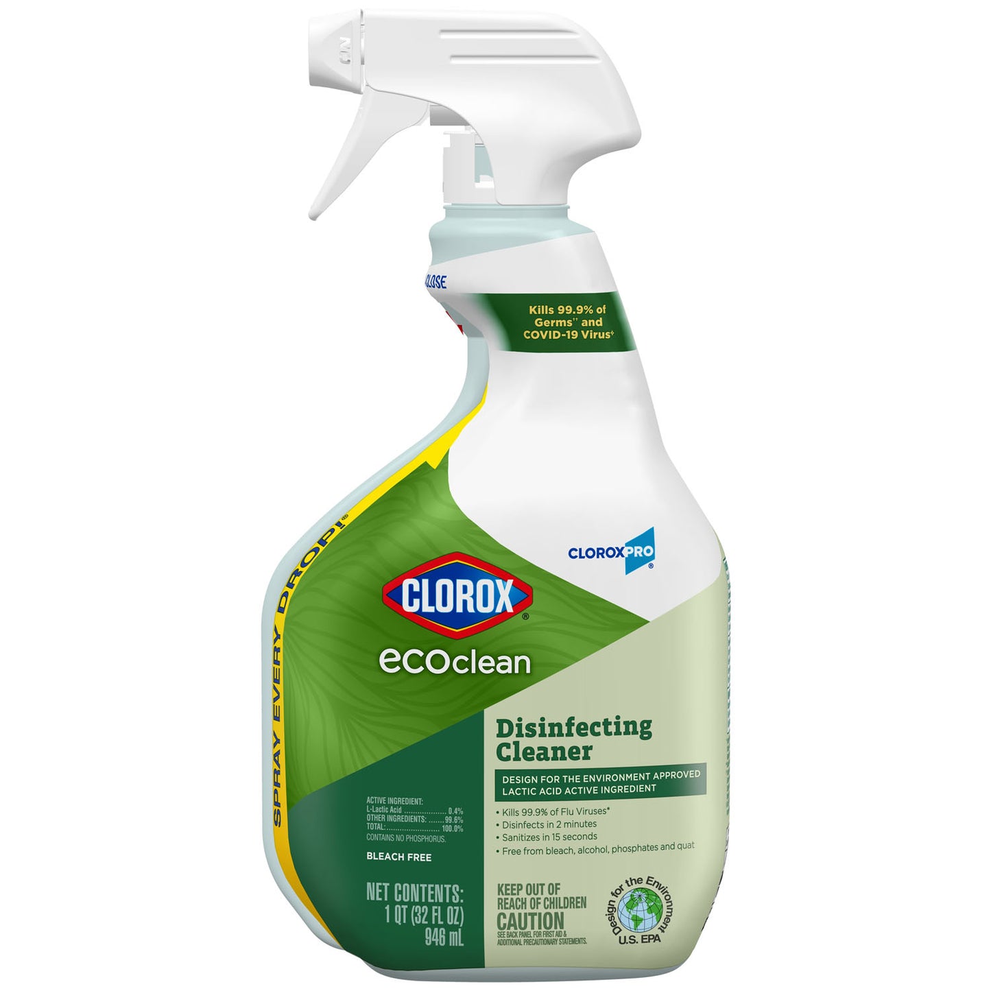 CLOROX ECOCLEAN DISINFECTANT CLEANER, 9 per case
