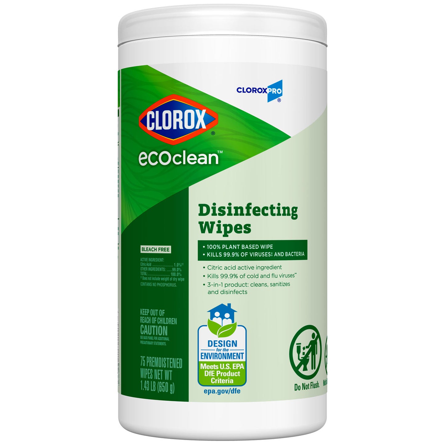 CLOROX ECOCLEAN DISINFECTANT CLEANER, 6 per case