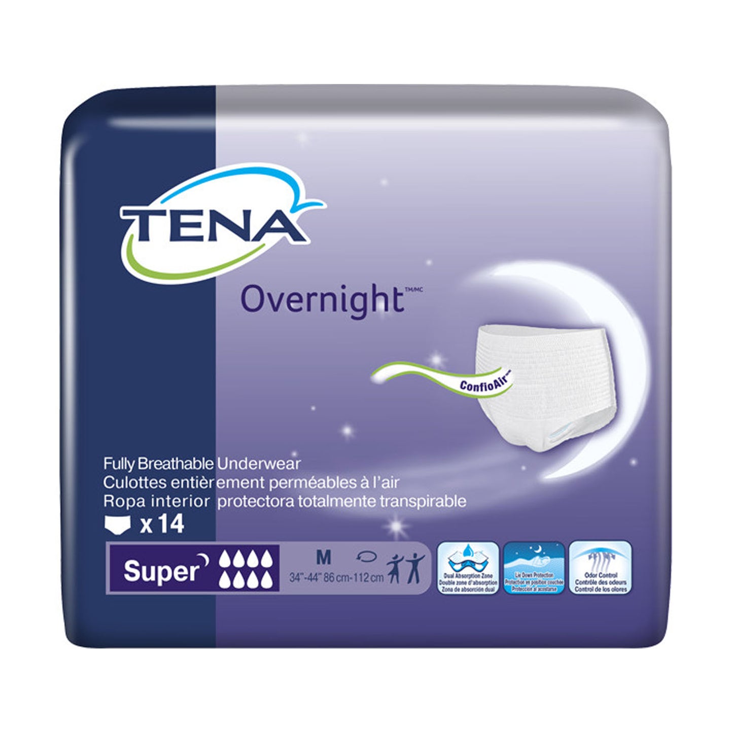 ESSITY HMS TENA OVERNIGHT SUPER PROTECTIVE UNDERWEAR, 14 per pack, 4 packs per case