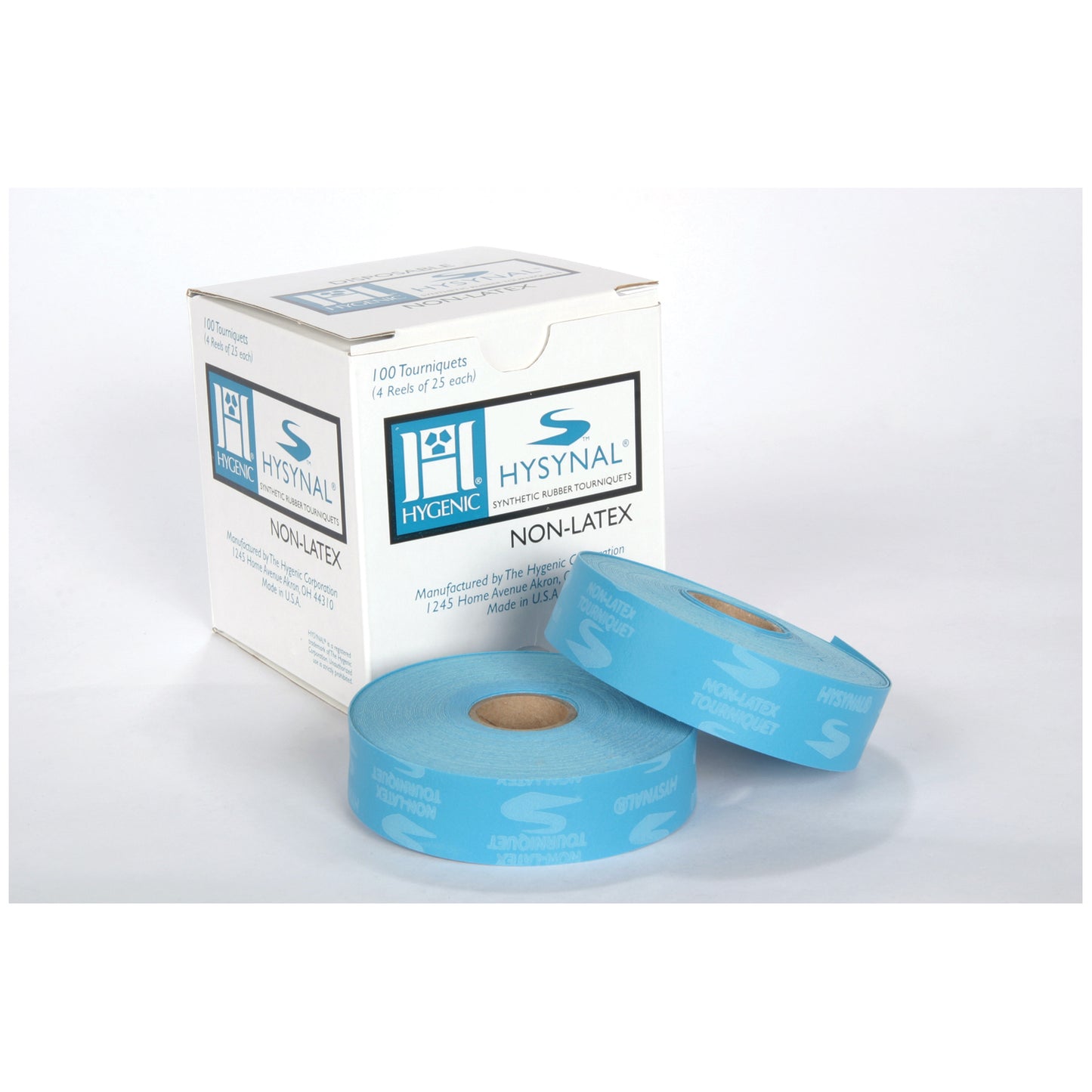 PERFORMANCE HEALTH HYSYNAL SYNTHETIC RUBBER DISPOSABLE TOURNIQUET STRAPS, 25 per roll, 4 rolls per box, 10 boxes per case