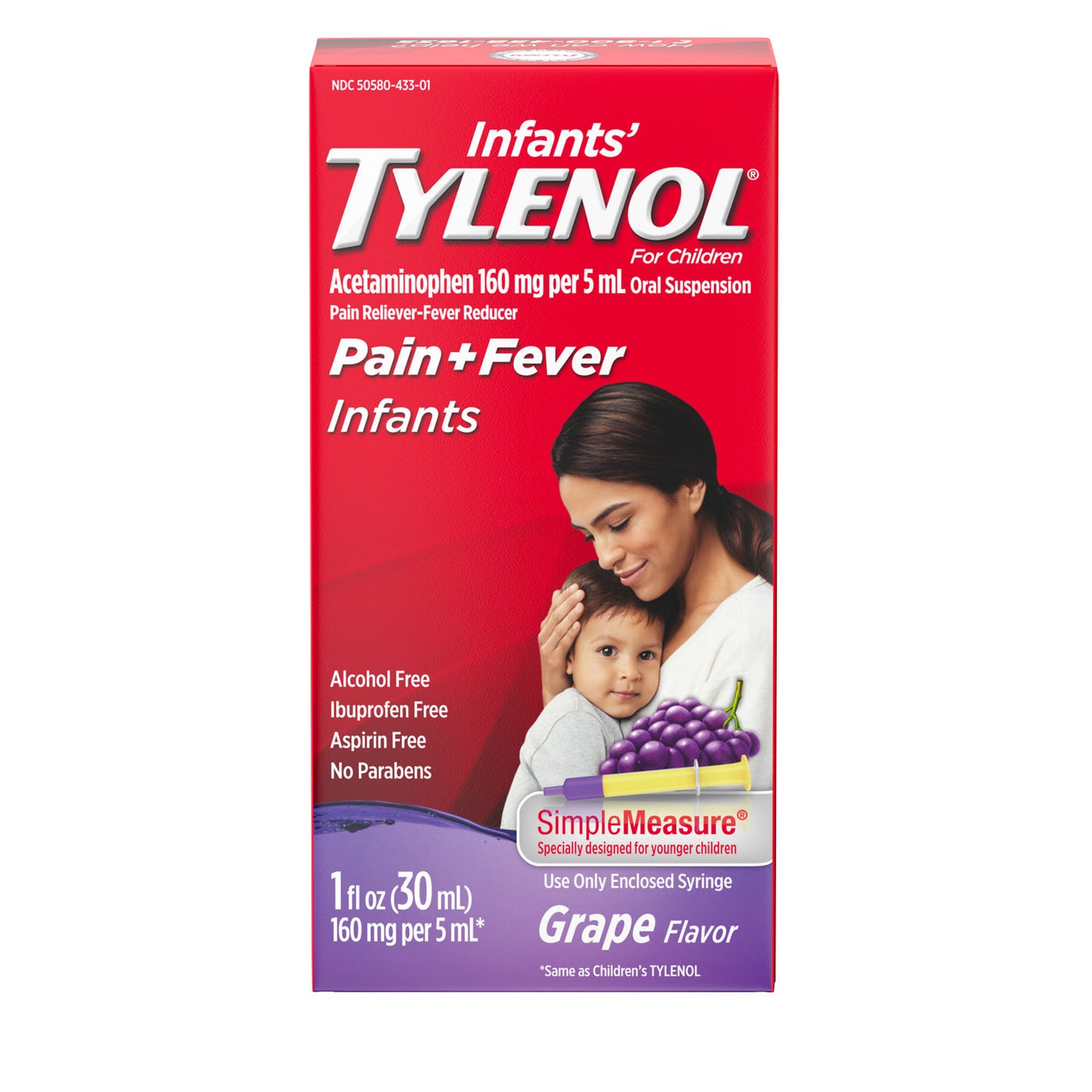 KENVUE TYLENOL INFANTS' ORAL SUSPENSION, 6 per box, 6 boxes per case