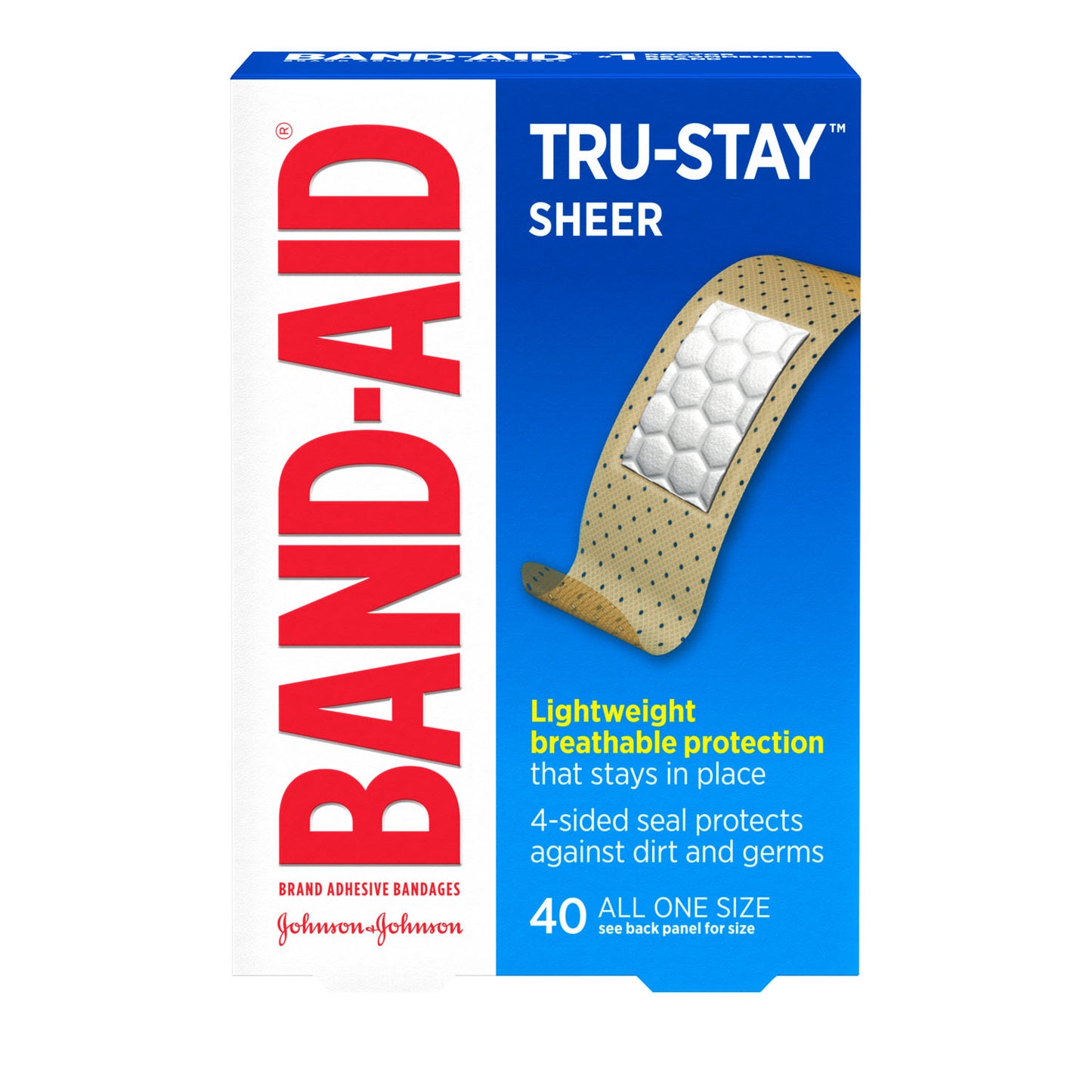 KENVUE BAND-AID SHEER STRIPS & SPOTS, 40 per box, 20 boxes per case