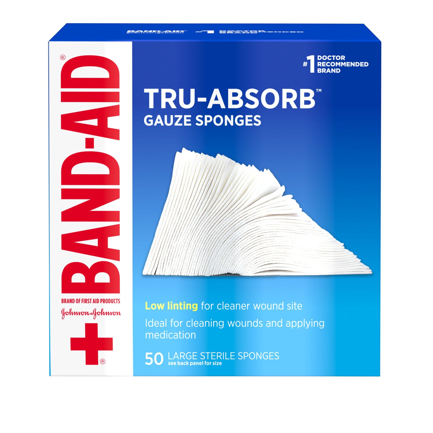 KENVUE BAND-AID MIRASORB GAUZE SPONGES, 2 per pack, 9 packs per case