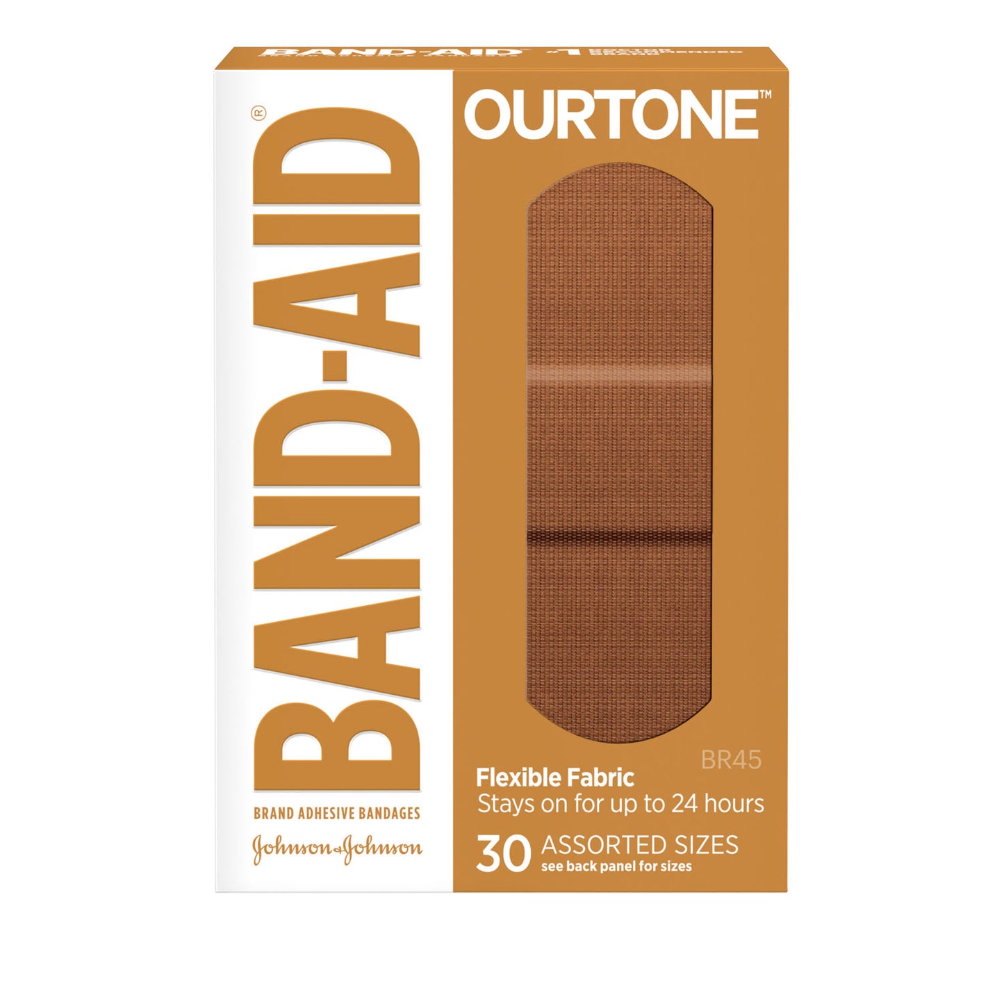 KENVUE BAND-AID OURTONE FABRIC BANDAGE, 6 per box, 4 boxes per case