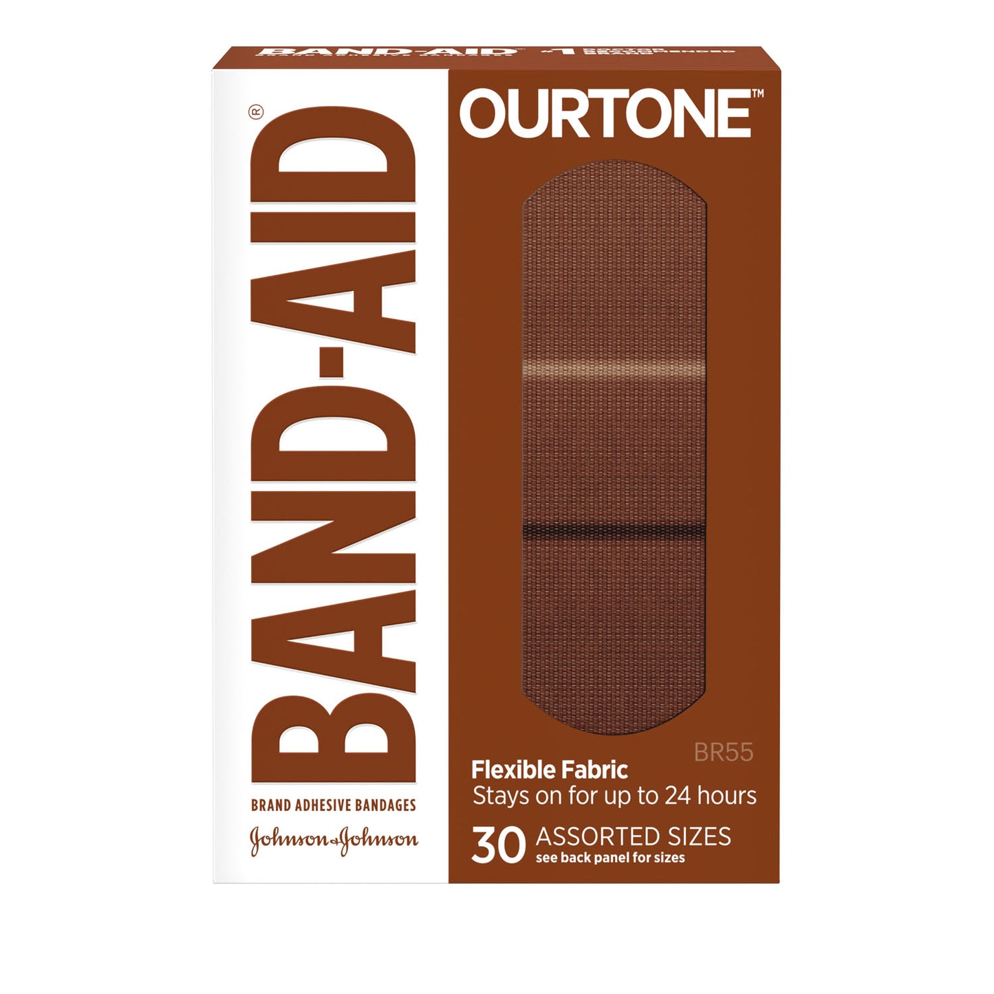 KENVUE BAND-AID OURTONE FABRIC BANDAGE, 6 per box, 4 boxes per case