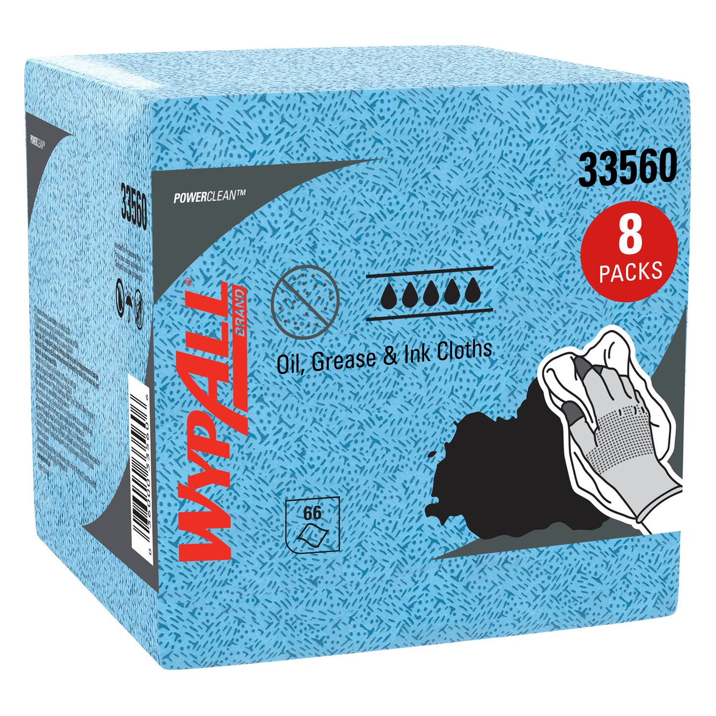 KIMBERLY-CLARK KIMTECH WIPERS, 66 per box, 8 boxes per case