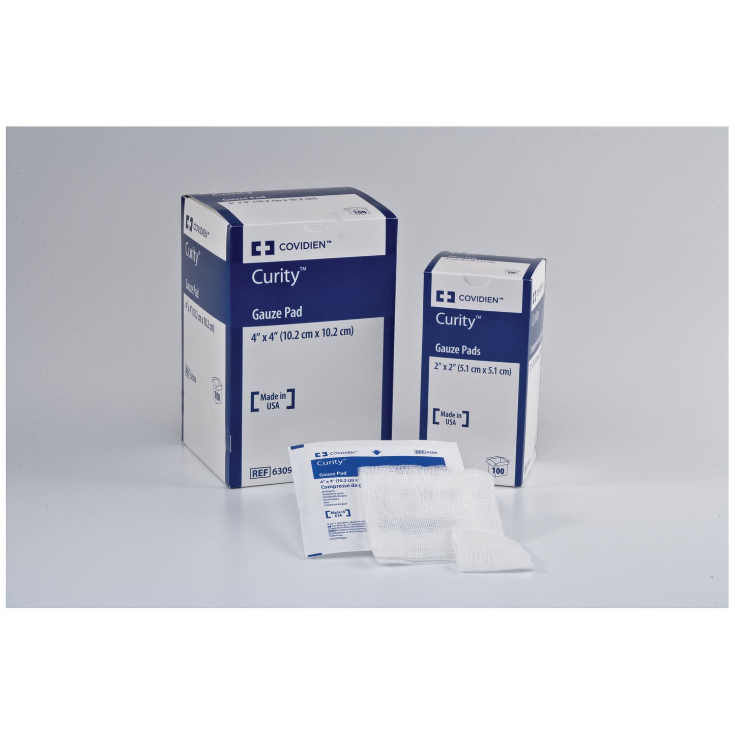 CARDINAL HEALTH CURITY GAUZE PADS, 100 per box, 12 boxes per case