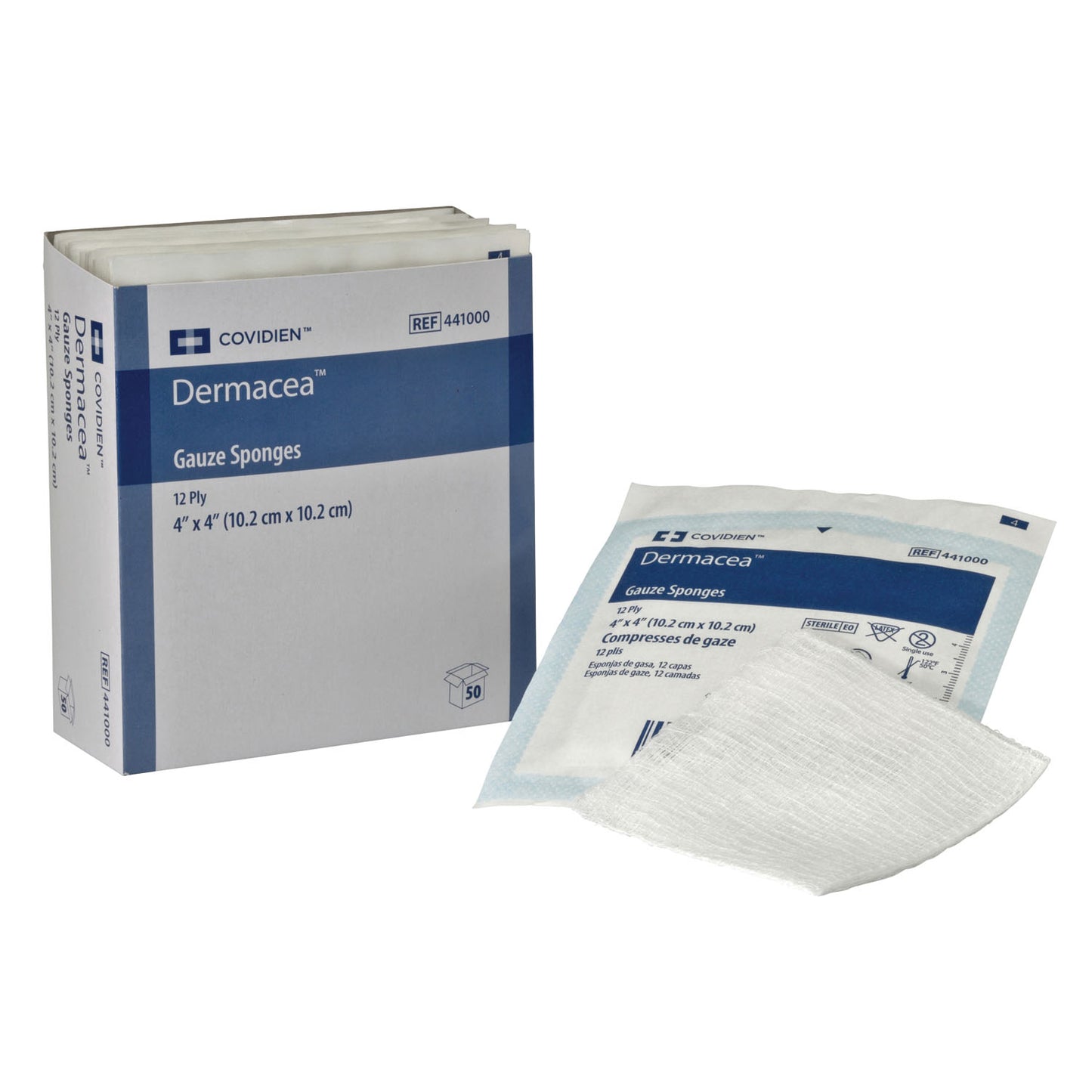 CARDINAL HEALTH DERMACEA GAUZE SPONGES, 24 boxes per case